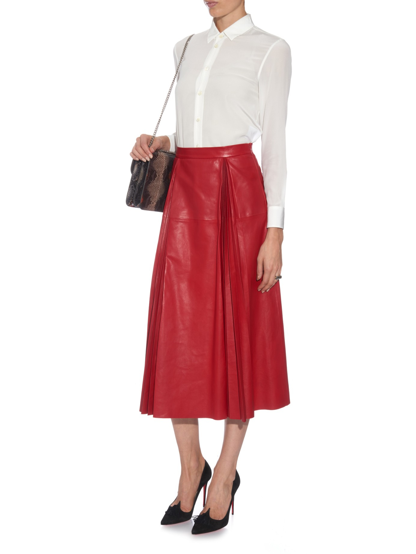 gucci pleated mini skirt