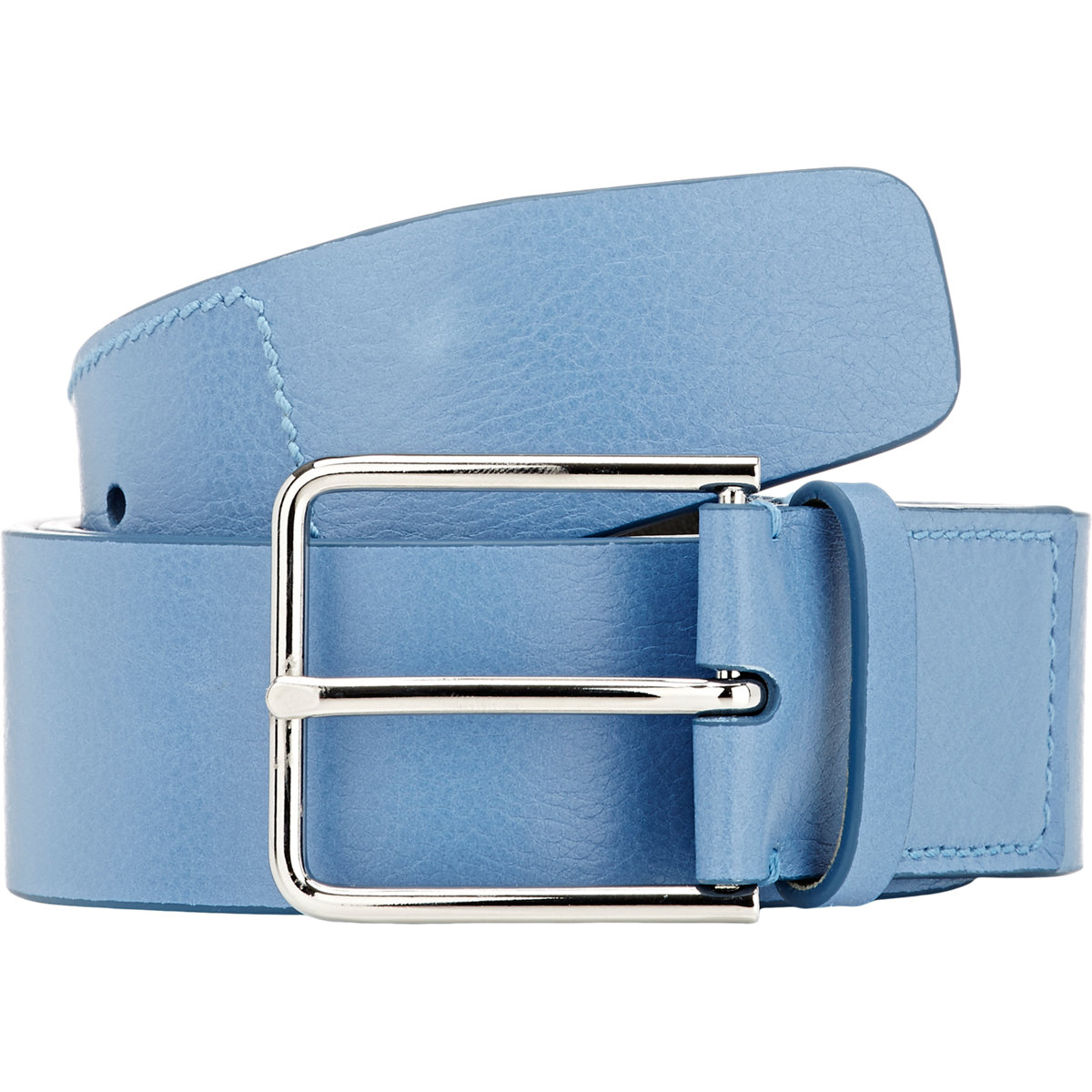 Lyst - Jil Sander Leather Belt in Blue for Men