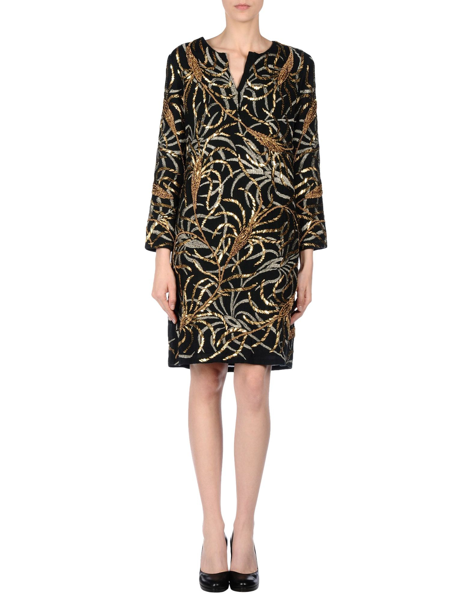 Antik batik  Short Dress  in Black Lyst