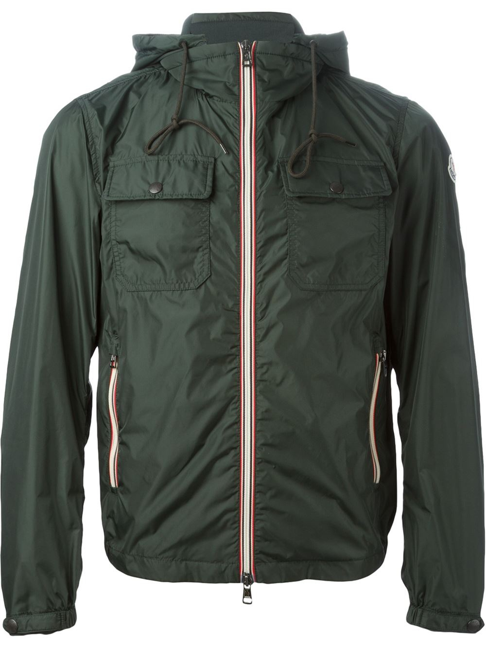 Lyst - Moncler Hooded Windbreaker Jacket in Green for Men