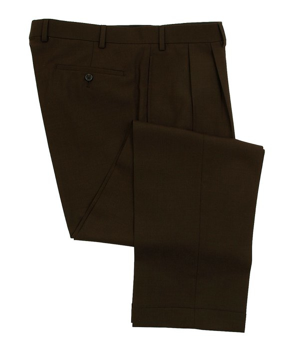 Lyst - Ralph Lauren Men's Double Pleated Wool Dress Pants in Brown for Men