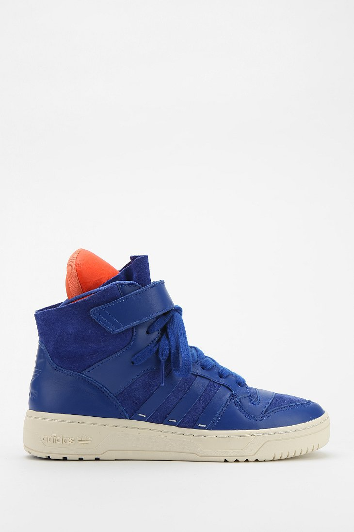 Adidas Rivalry Leather Hightop Sneaker in Blue | Lyst