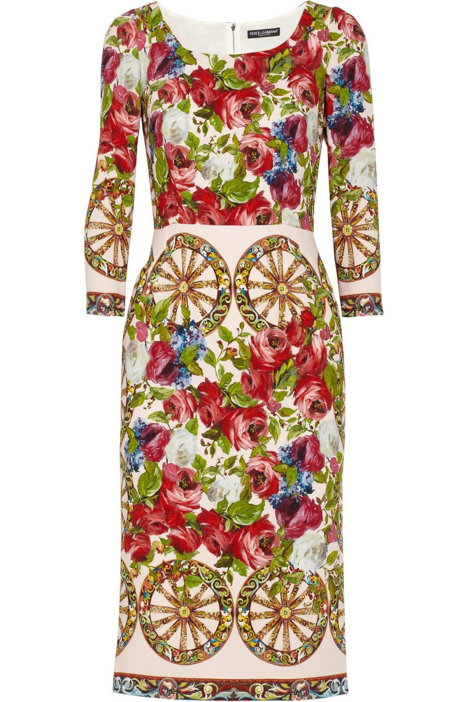 Dolce & Gabbana Printed Cady Dress in Pink | Lyst