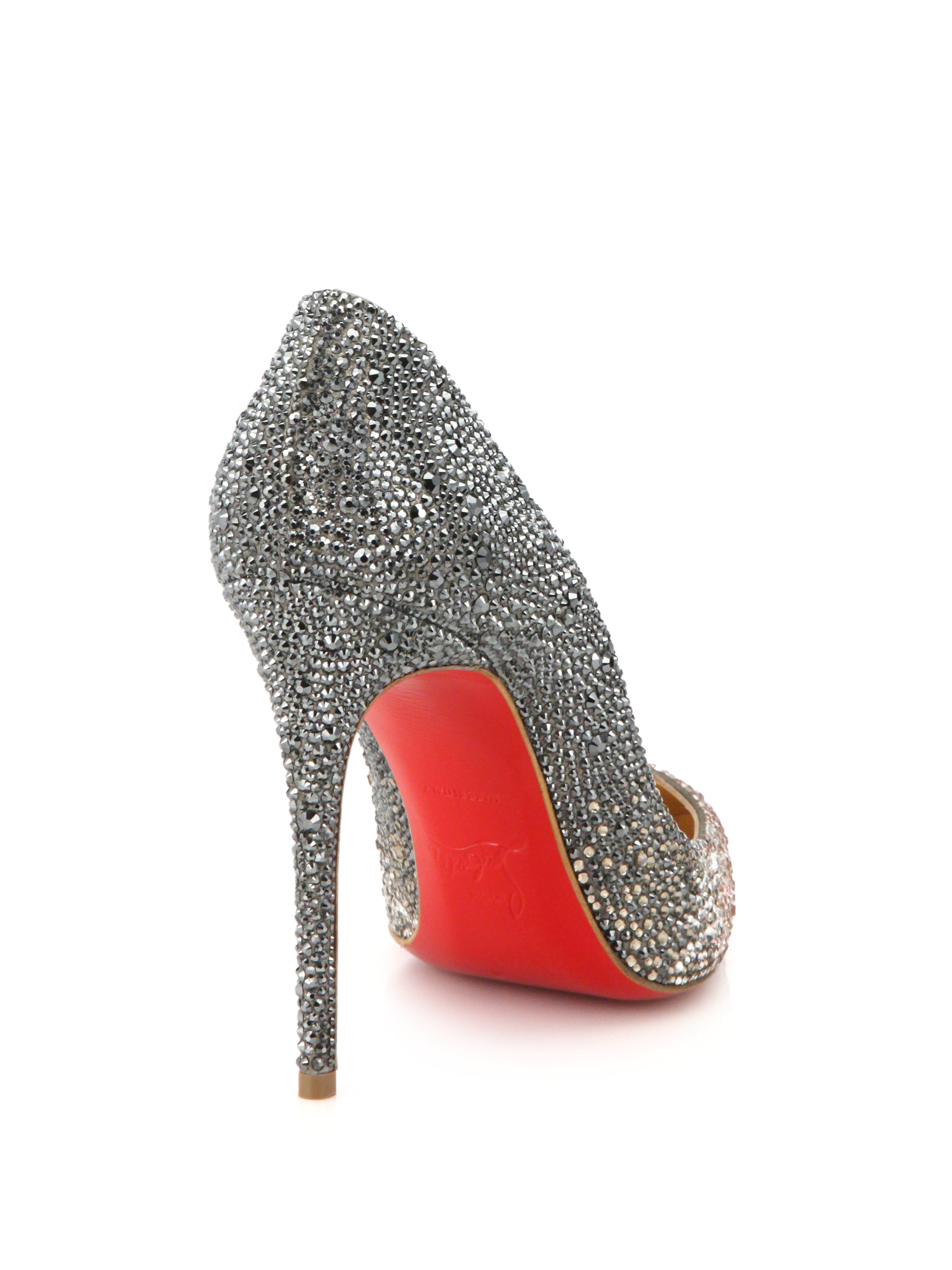 Christian louboutin Pigalle Ombr Crystal-Embellished Pumps in ...
