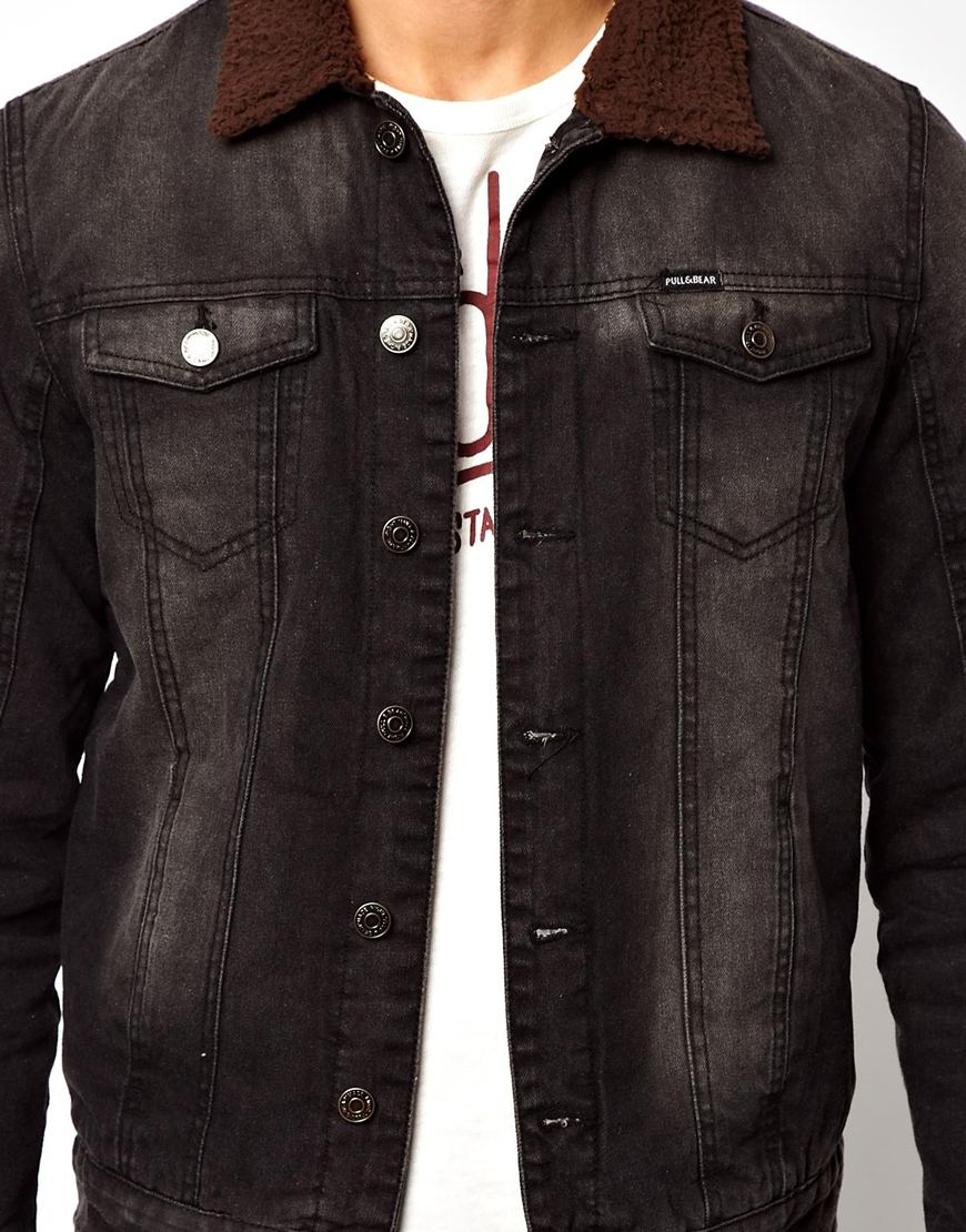 Lyst - Pull&bear Denim Jacket in Gray for Men