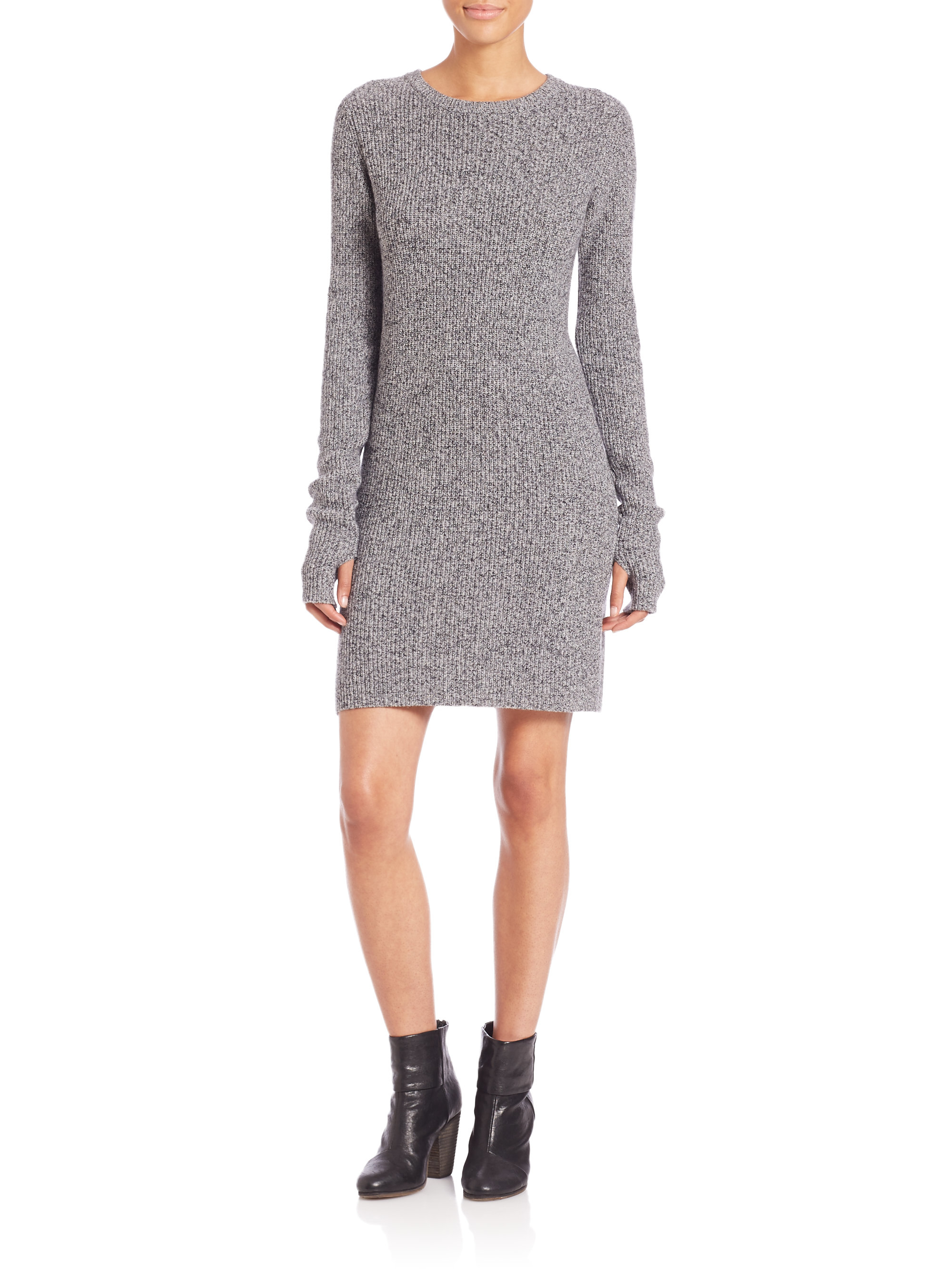 Lyst - Current/elliott Easy Wool & Cashmere Sweater Dress in Gray