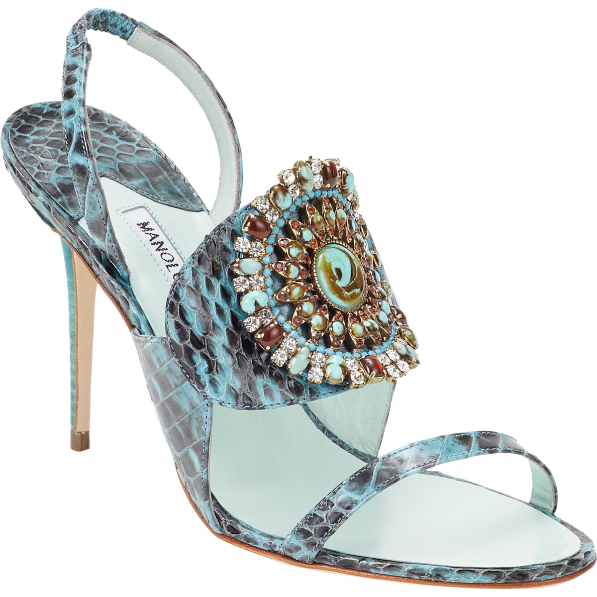 turquoise manolo blahnik