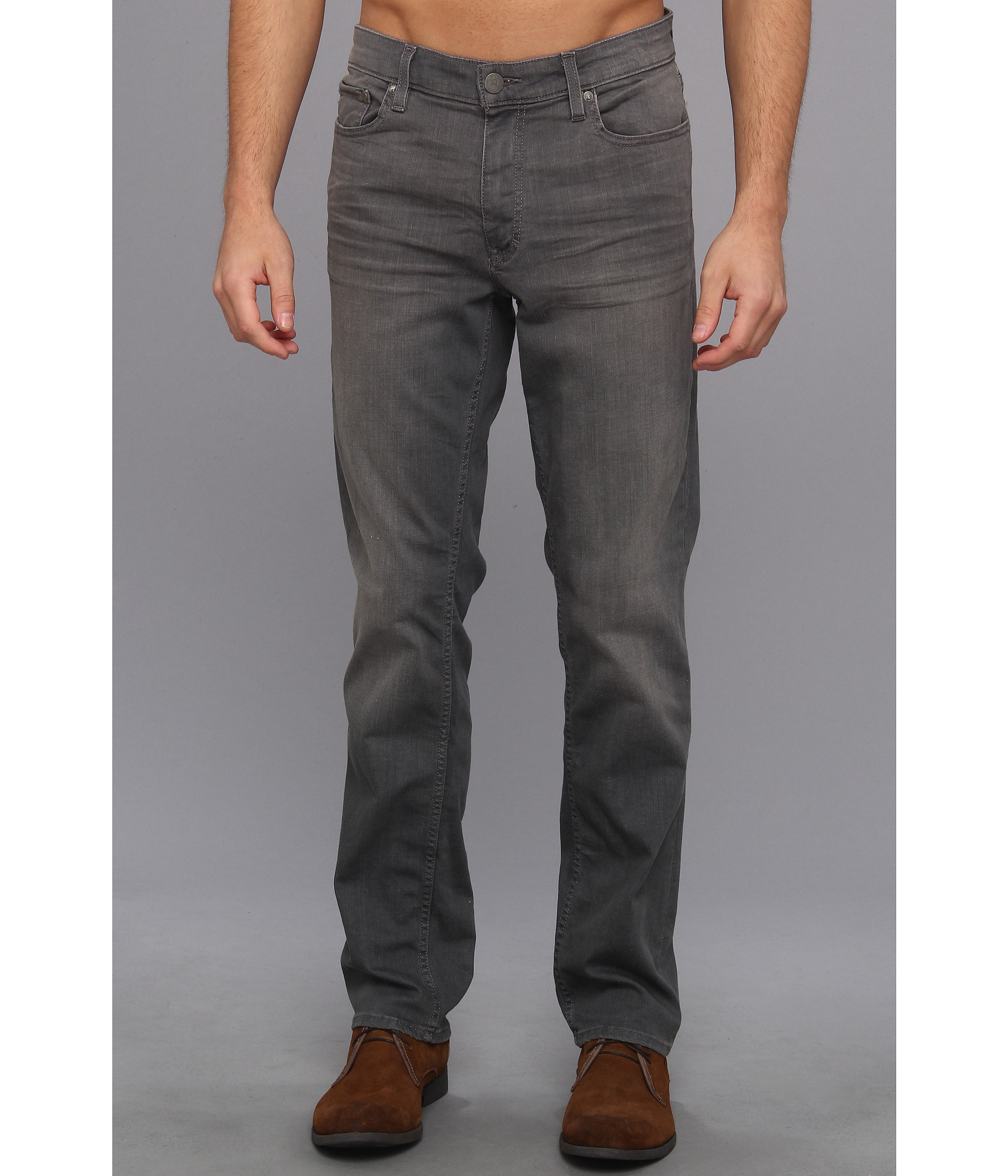 Calvin Klein Slim Straight Denim In Medium Grey in Gray for Men Lyst
