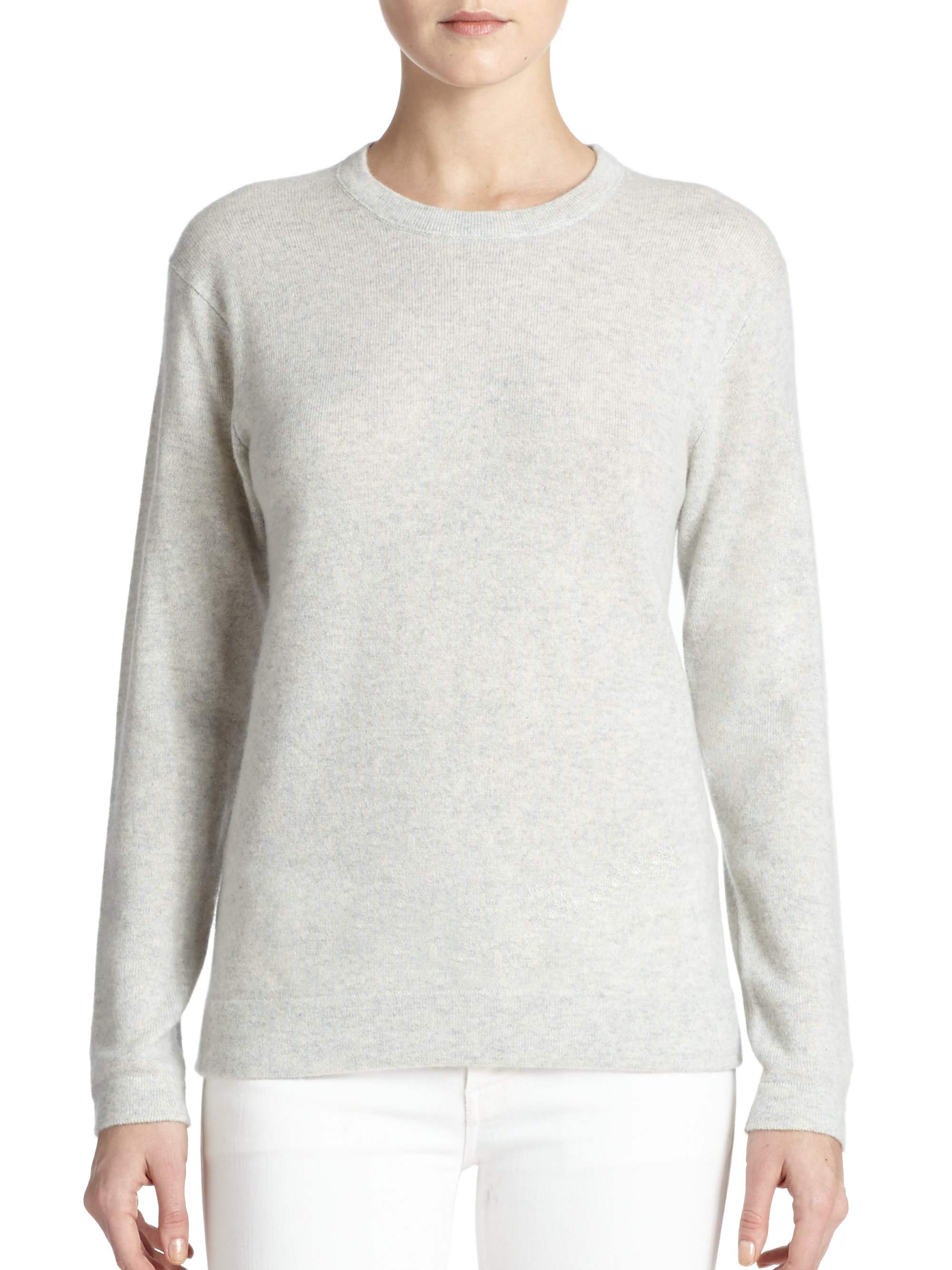 Polo ralph lauren Cashmere Crewneck Sweater in Gray | Lyst