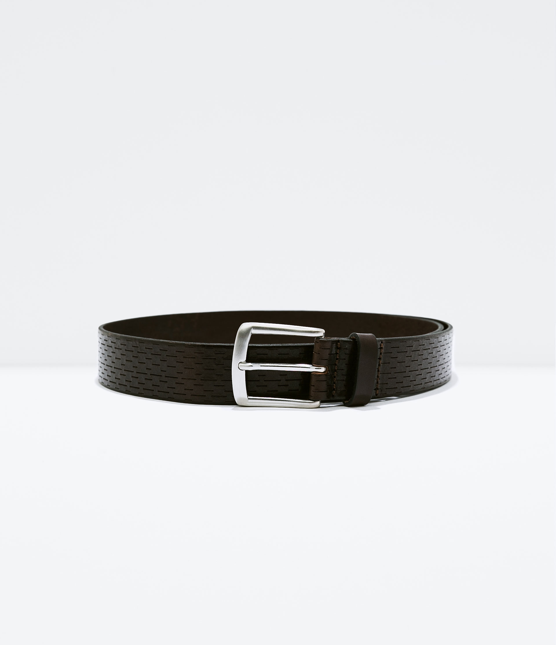 Zara Fantasy Leather Belt in Brown for Men Lyst