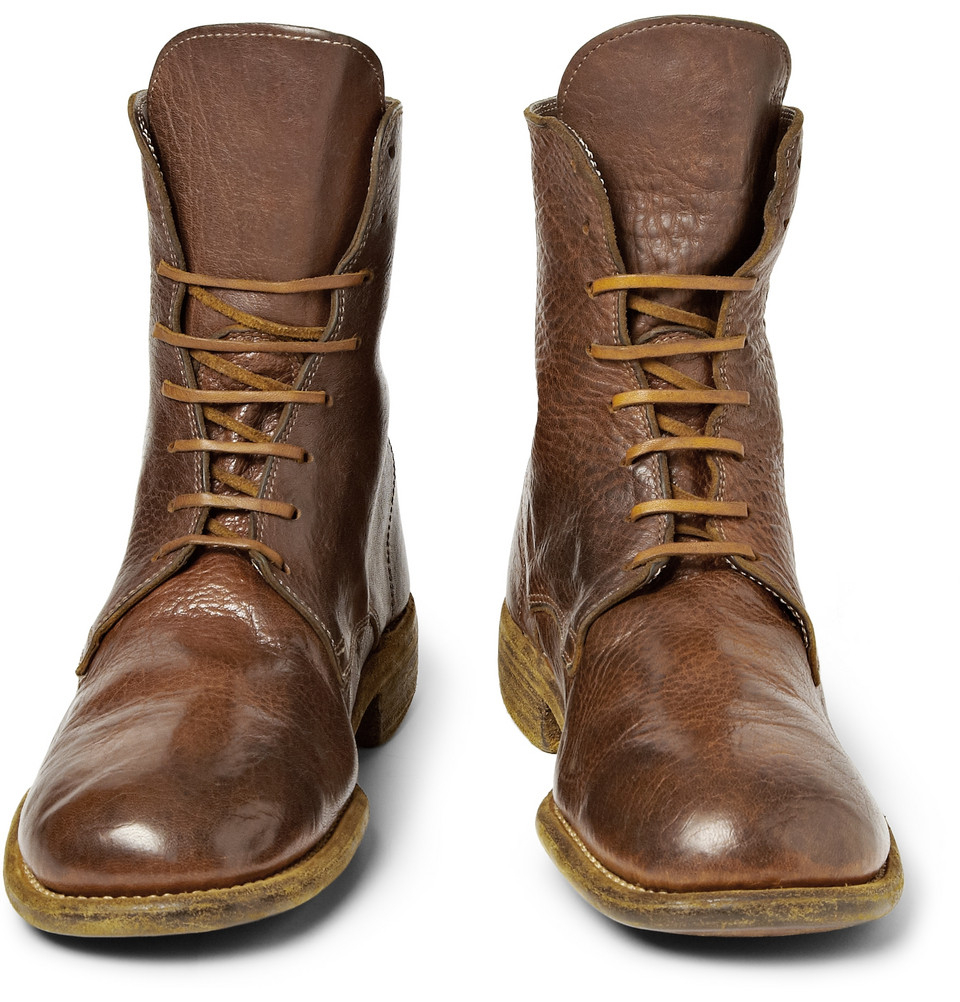 aldridge burnished leather ankle boot