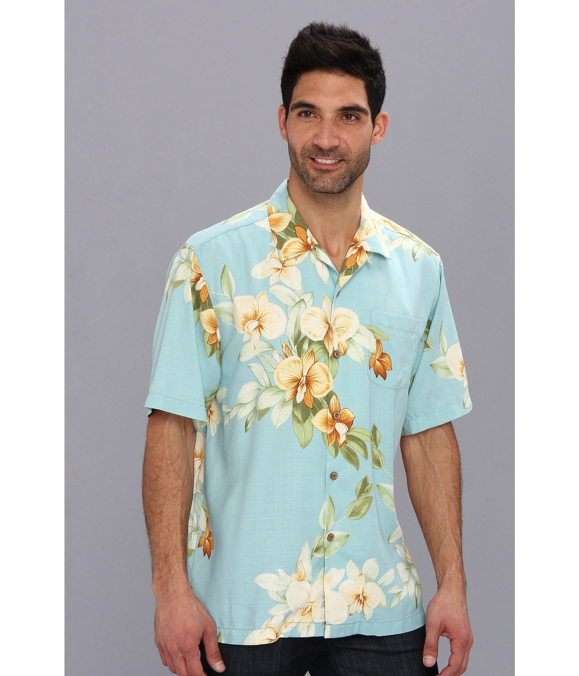 Lyst - Tommy Bahama Island Modern Fit Treasure Beach Floral Ss Camp ...