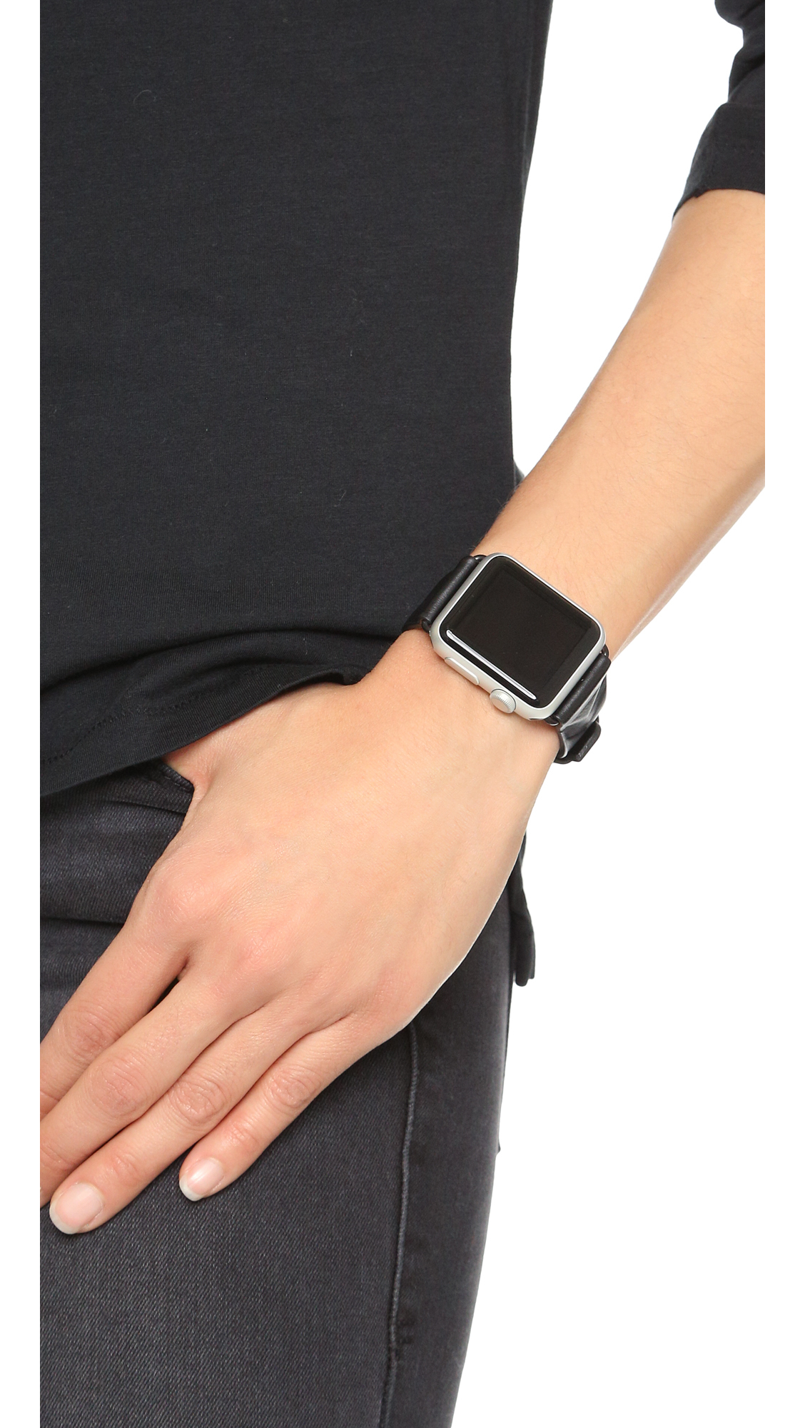 Lyst - Rebecca minkoff Chevron Leather 38mm Apple Watch Band in Black
