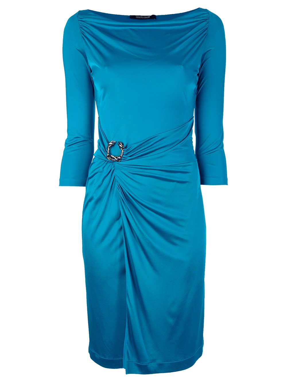 Roberto cavalli Torc Detail Dress in Blue | Lyst