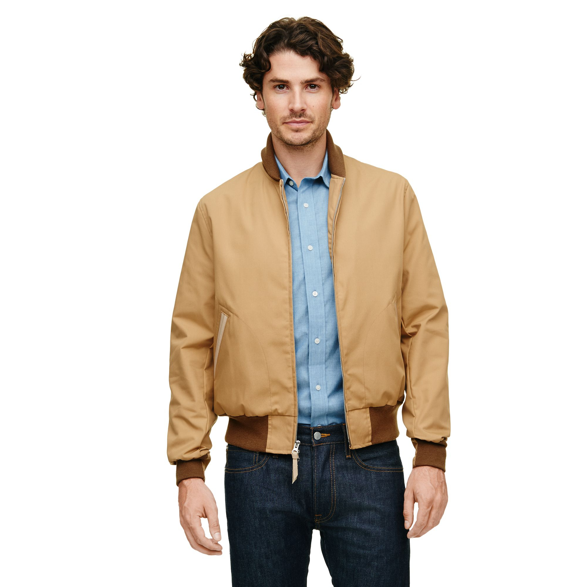 Club Monaco Golden Bear Varsity Jacket In Natural For Men Lyst Gallery Men S Varsity Jackets