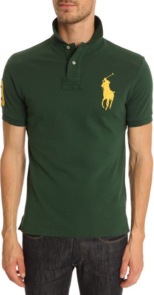 Polo Ralph Lauren Big Pony Green and Gold Polo Shirt in Green for Men ...