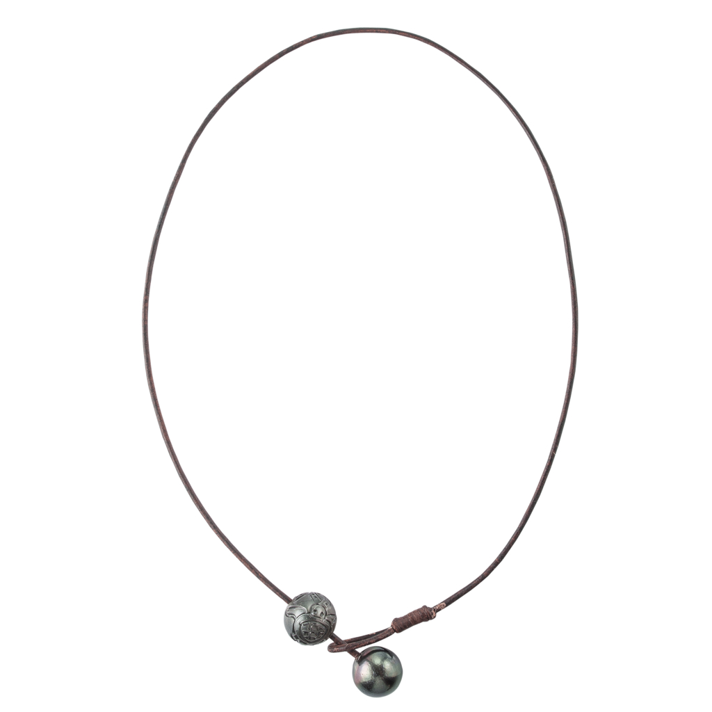 Vincent Peach | Silver Men's Seaplicity Samoa Necklace W/ Sea Turtle ...