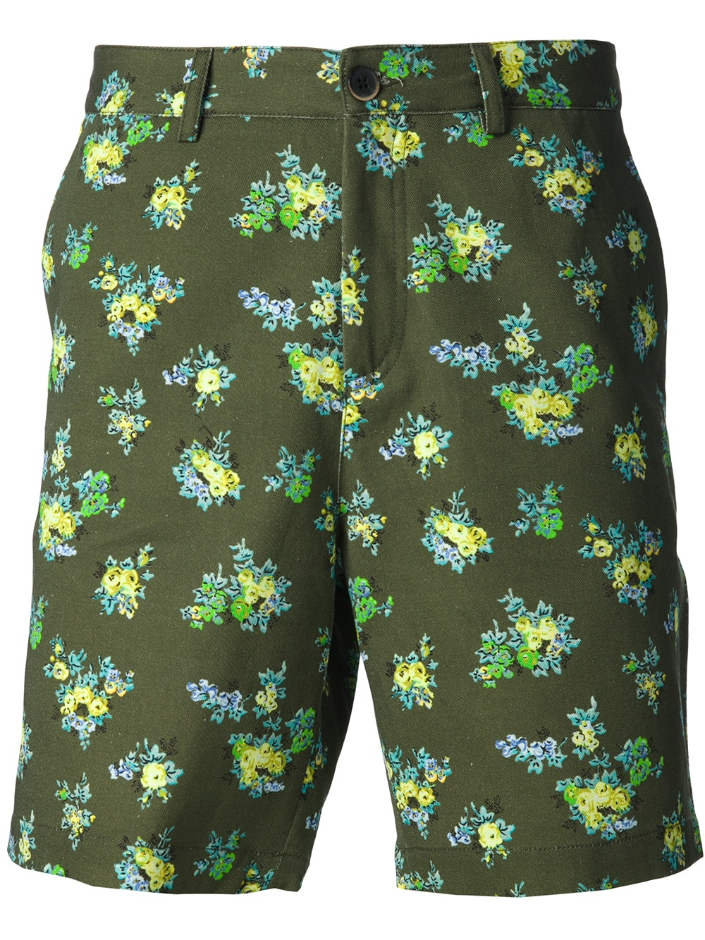 Msgm Floral Print Bermuda Shorts in Green for Men - Save 77% | Lyst