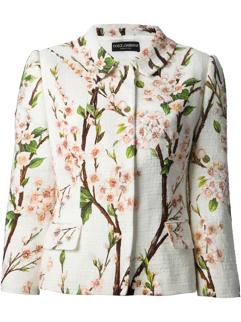 Dolce & gabbana Cherry Blossom Print Shirt in White | Lyst
