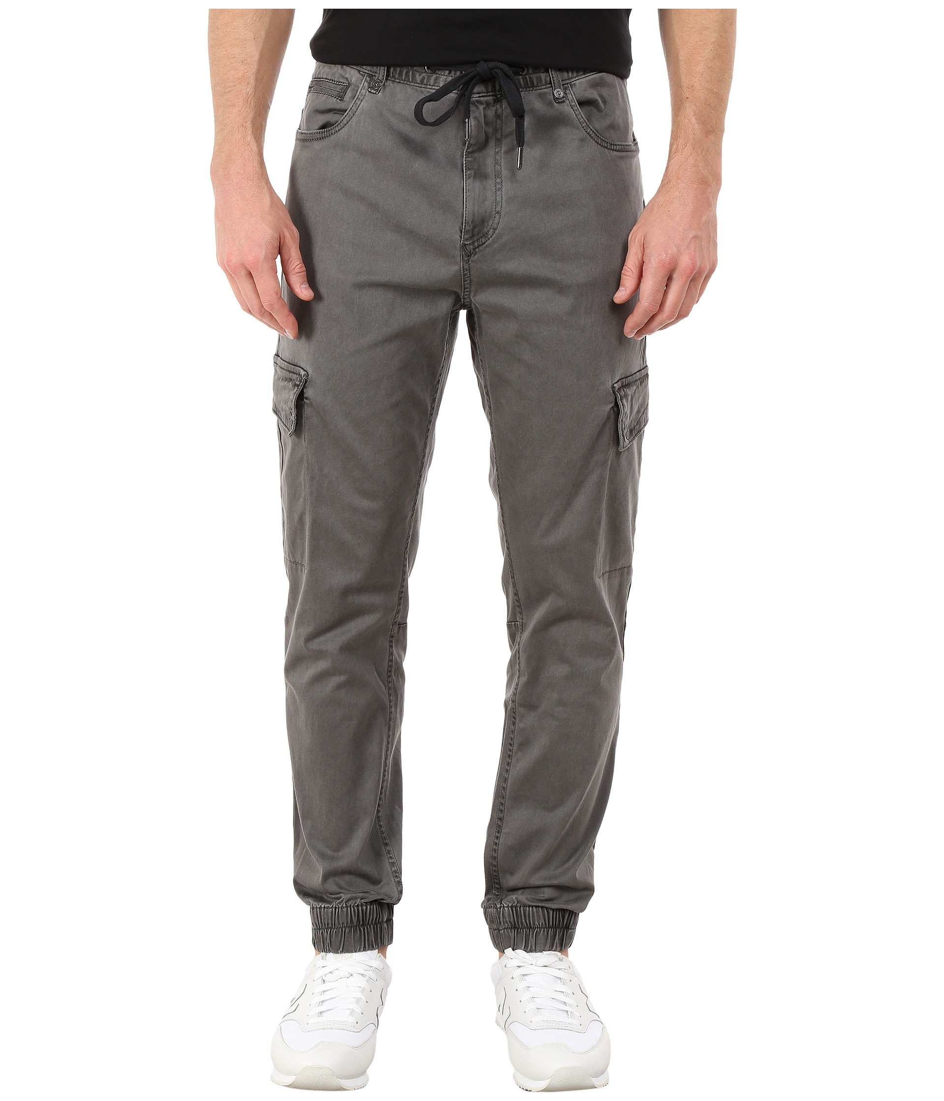 Calvin Klein Jeans Solid Sateen Drawstring Jogger In Gray For Men Lyst