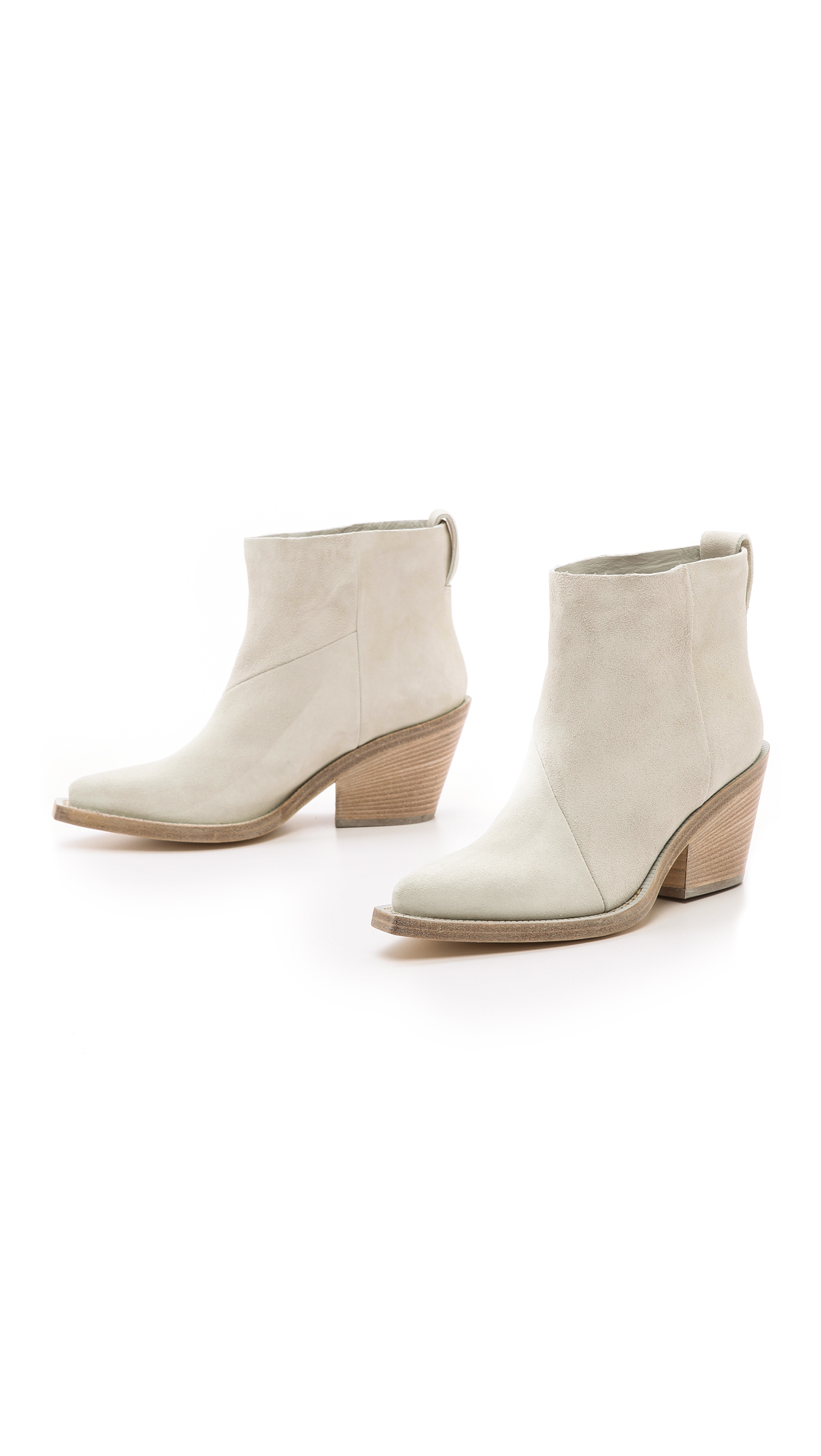 Lyst - Acne Studios Donna Suede Boots in White