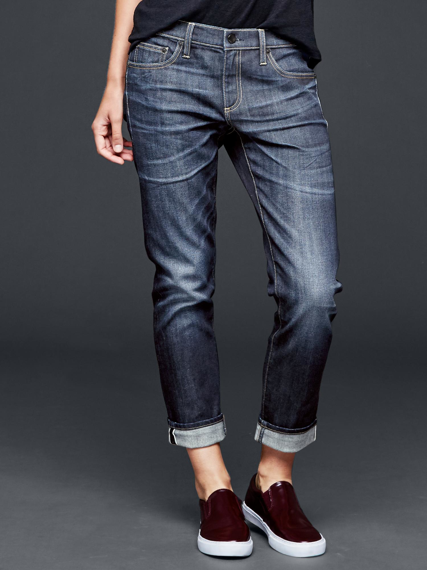 Gap 1969 Lunar Selvedge Girlfriend Jeans in Blue Lyst
