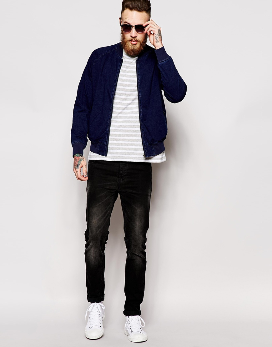 Blue collar worker Bomber Jacket Denim in Blue for Men Lyst
