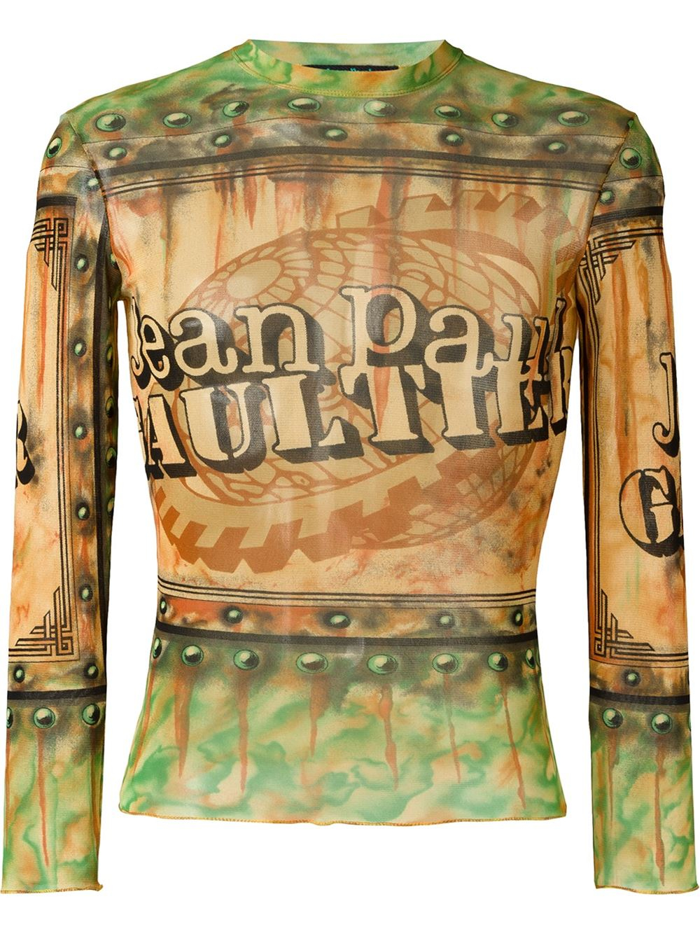 Lyst Jean Paul Gaultier Tattoo Print Top in Green for Men