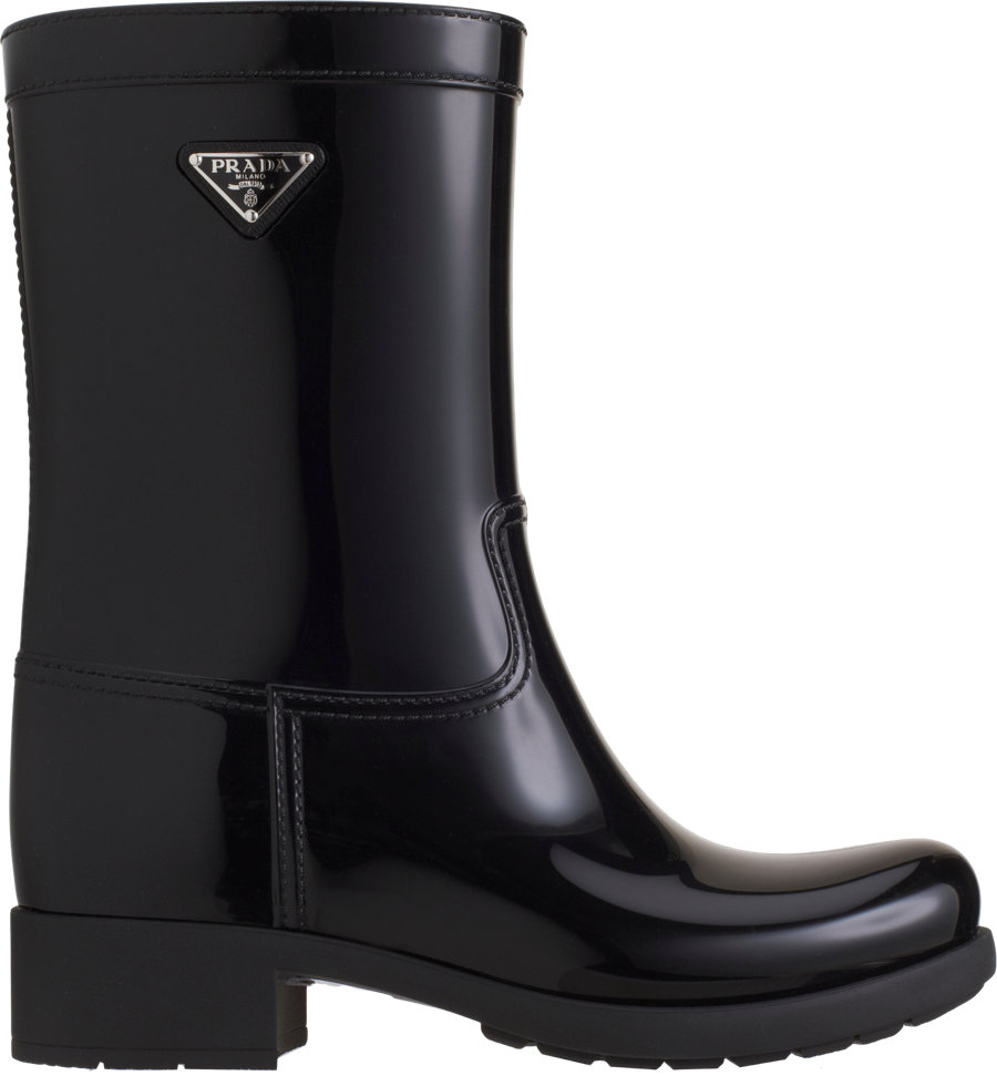 Prada Linea Rossa Pull-On Rain Boots in Black for Men | Lyst
