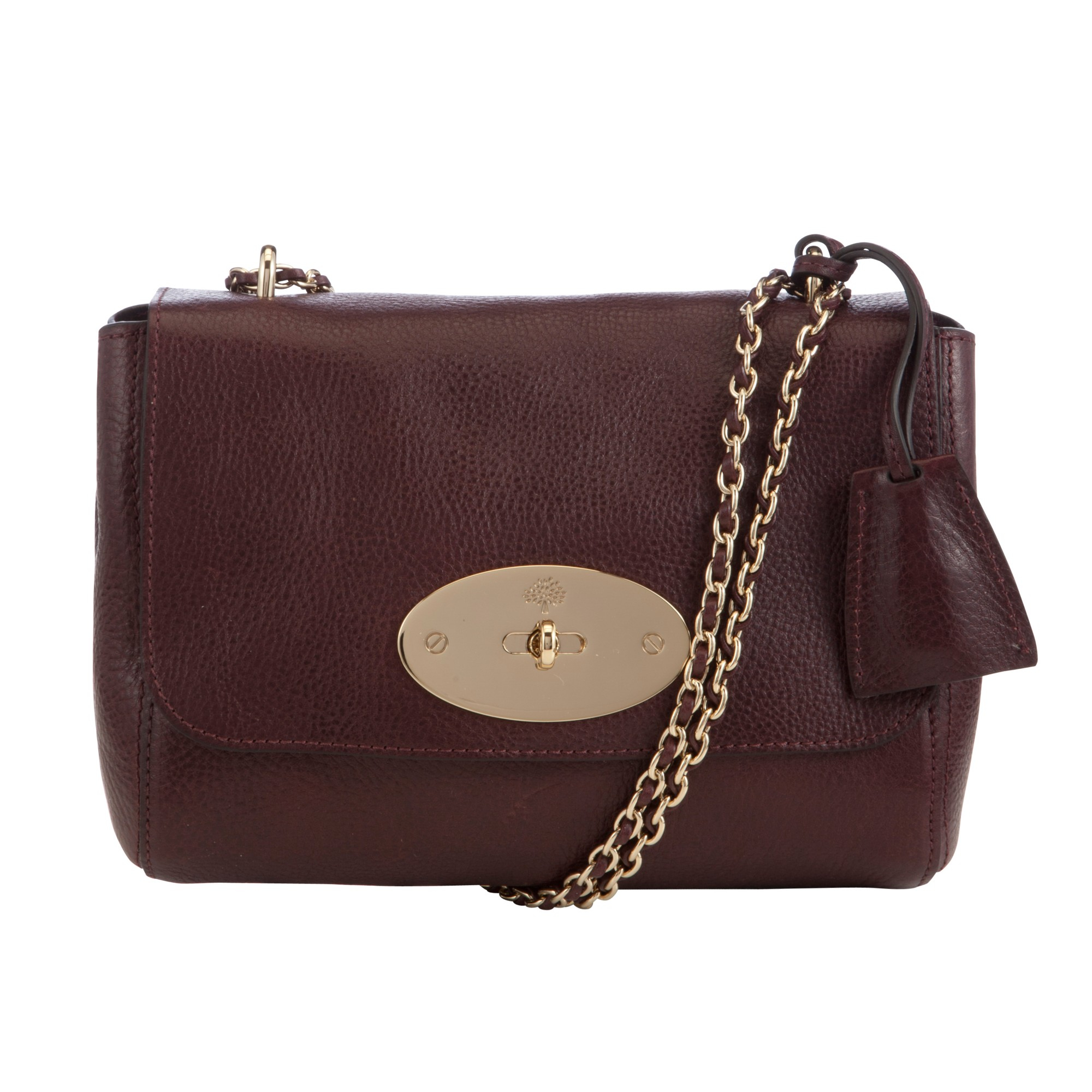 Purple Lily Small Leather Shoulder Bag
