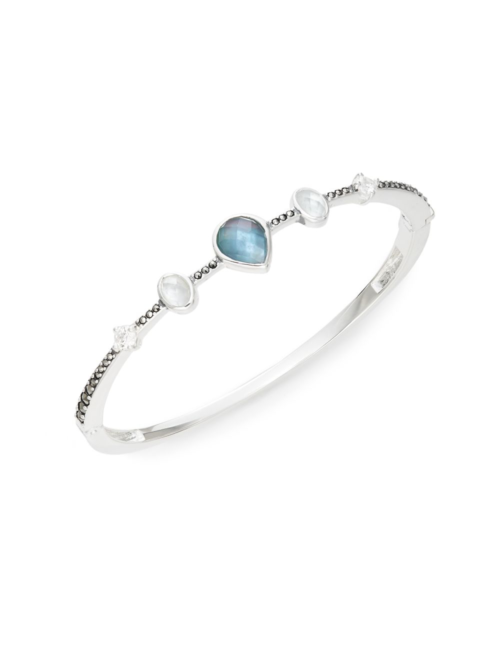 Lyst - Judith Jack Mother-of-pearl, Blue Stone & Sterling Silver Bangle ...