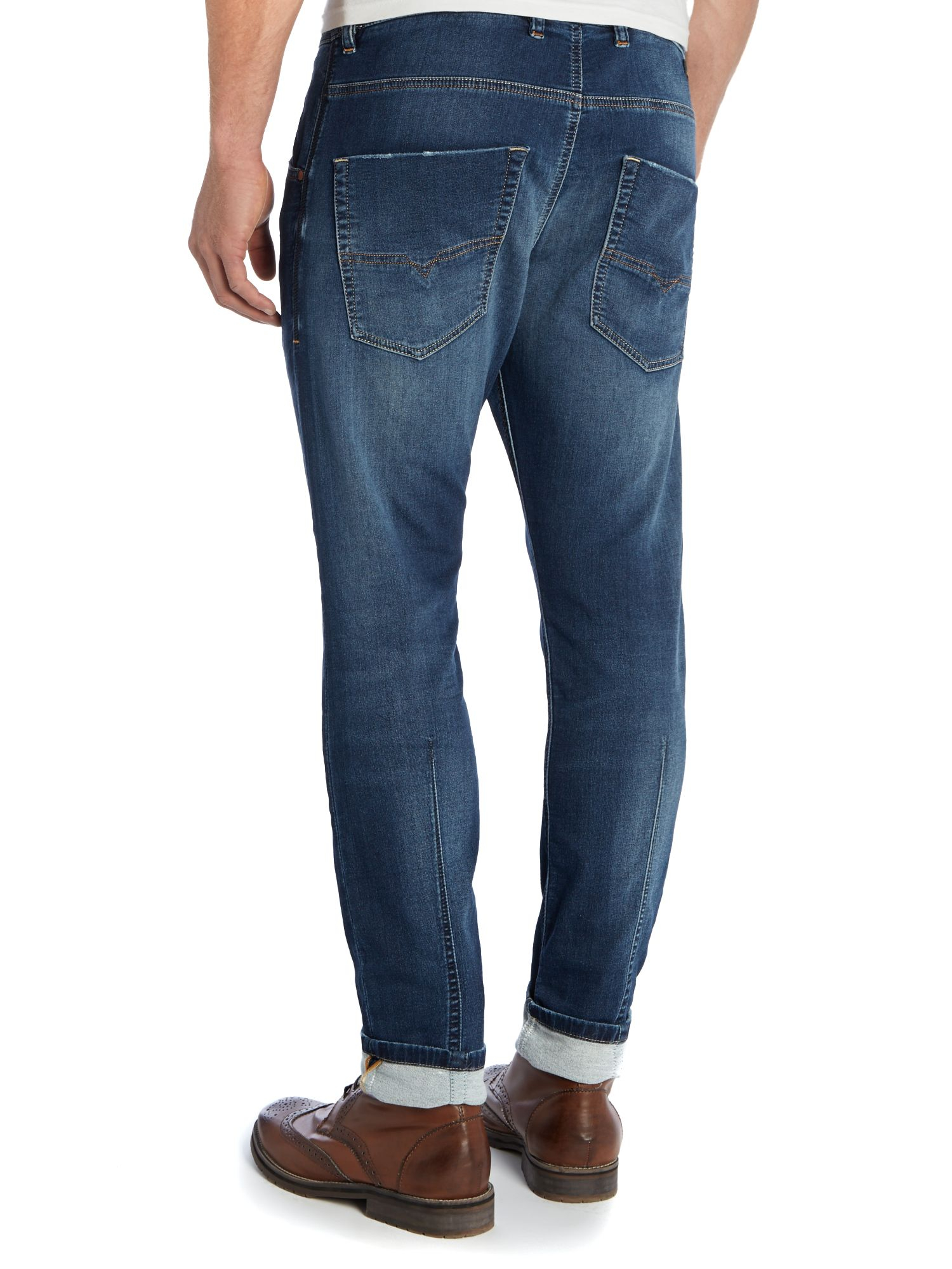 Diesel Krooley 607R Skinny Mid Wash Jogg Jeans in Blue for Men (Denim