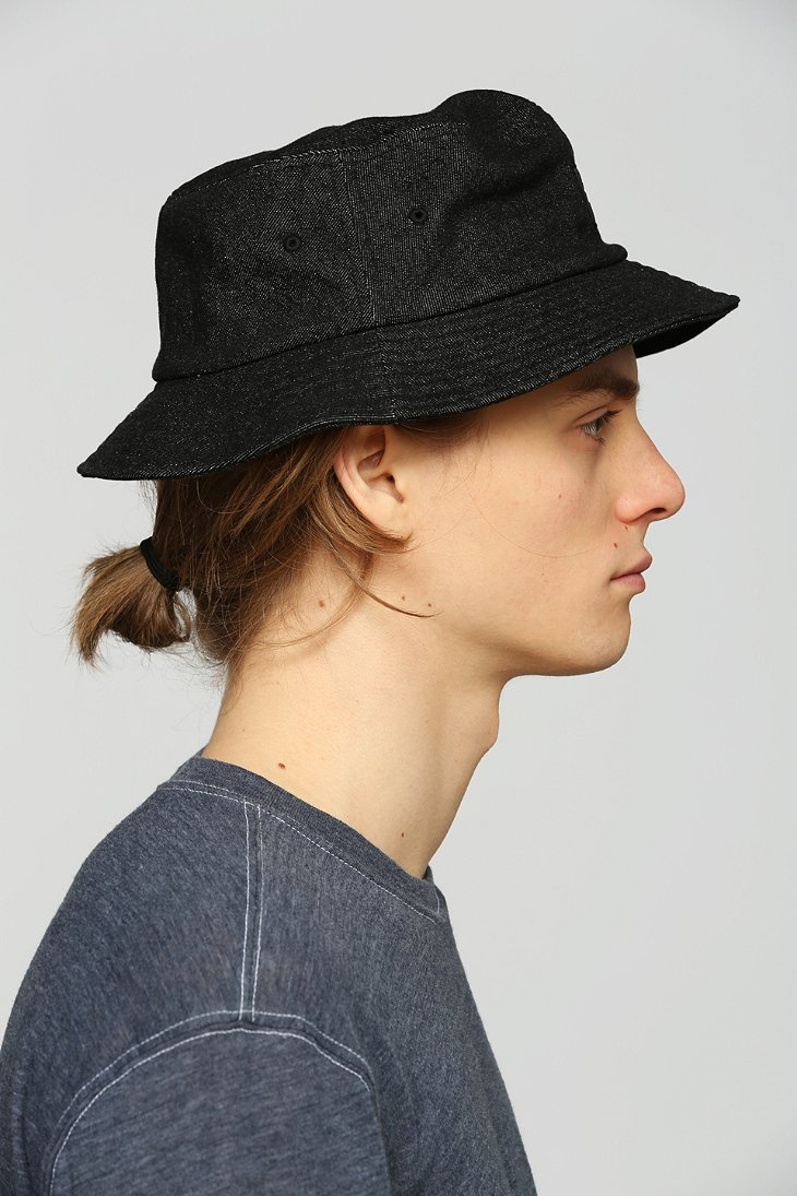 Lyst - Stussy Denim Bucket Hat in Black for Men