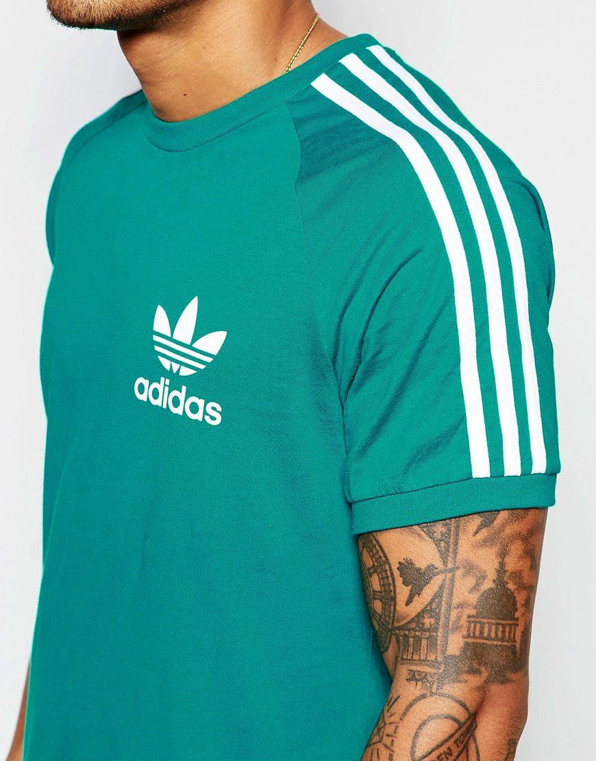Lyst Adidas  Originals California T shirt  Ap9018 in Green  