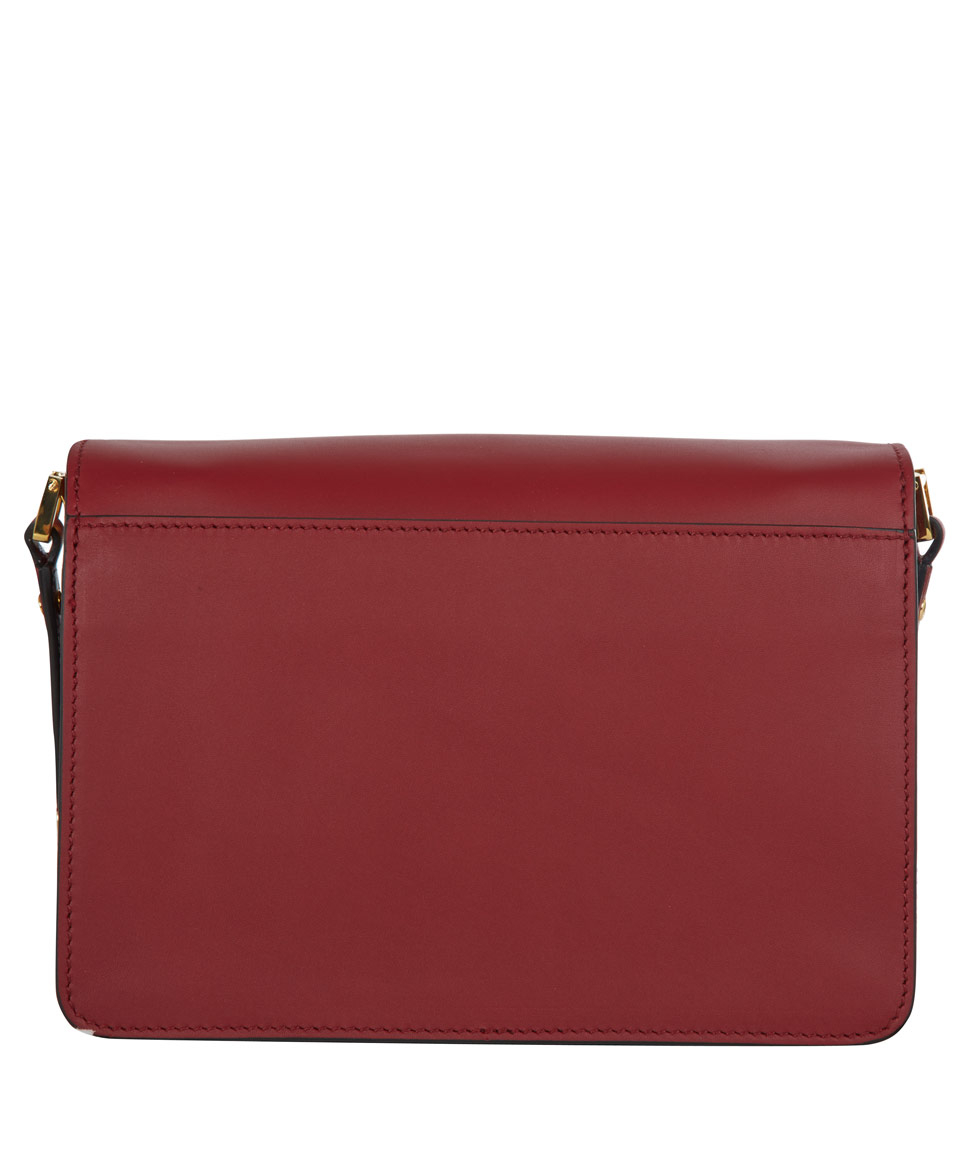 Lyst - Marni Dark Red Trunk Leather Bag in Red