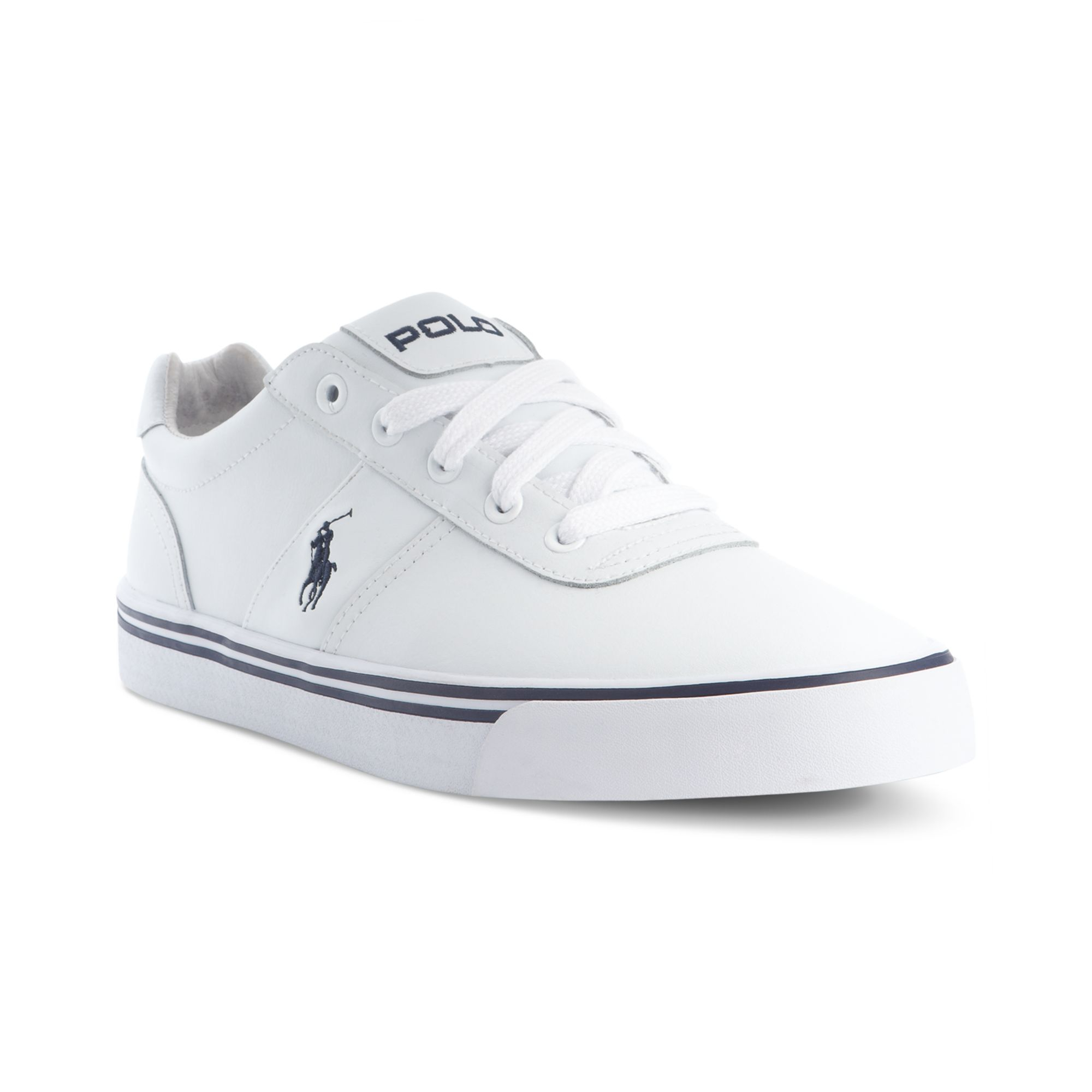 Polo ralph lauren Hanford Leather Sneakers in White for Men | Lyst