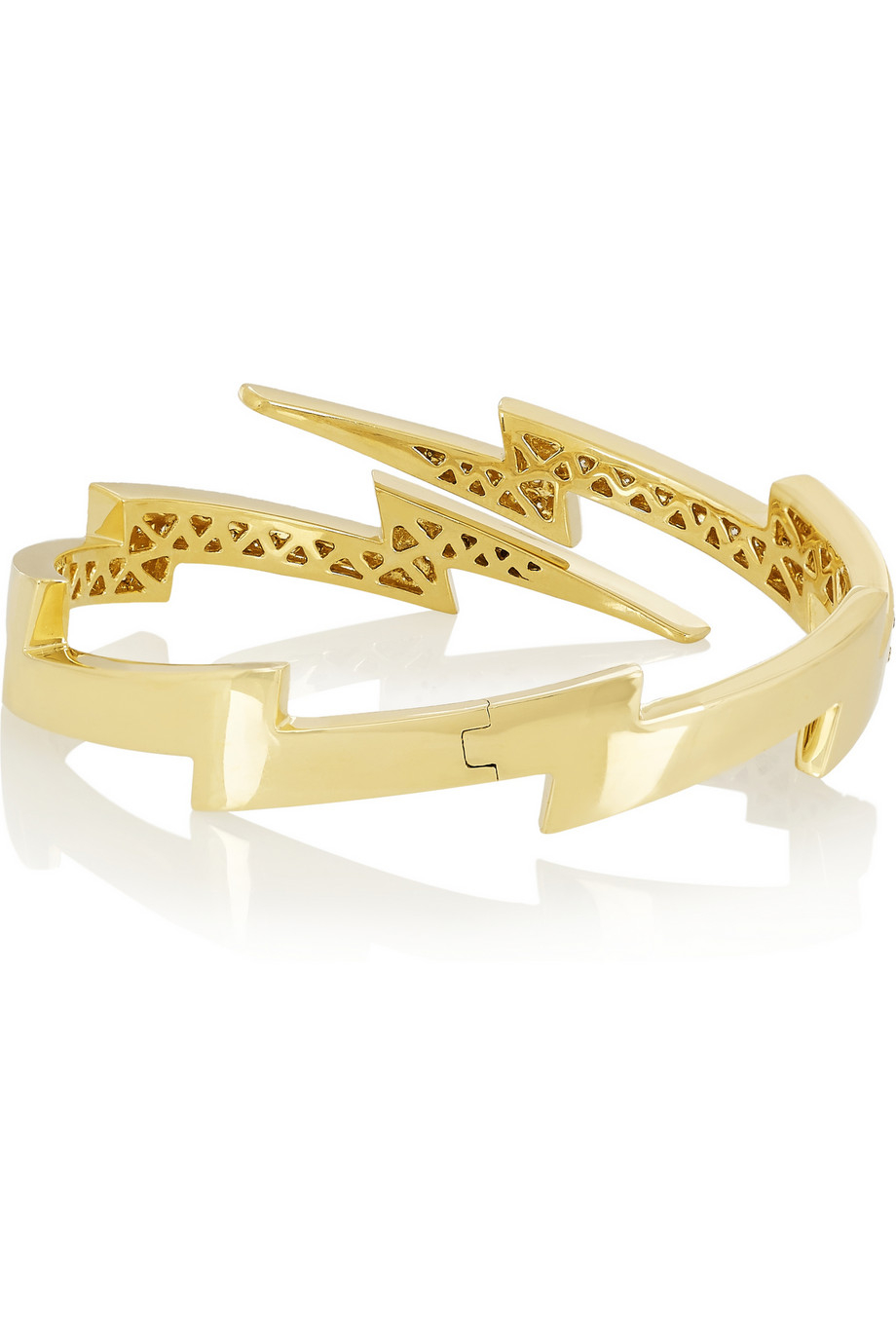 Lyst Anita Ko Lightning Bolt 18karat Gold Diamond Bracelet In Metallic Gallery