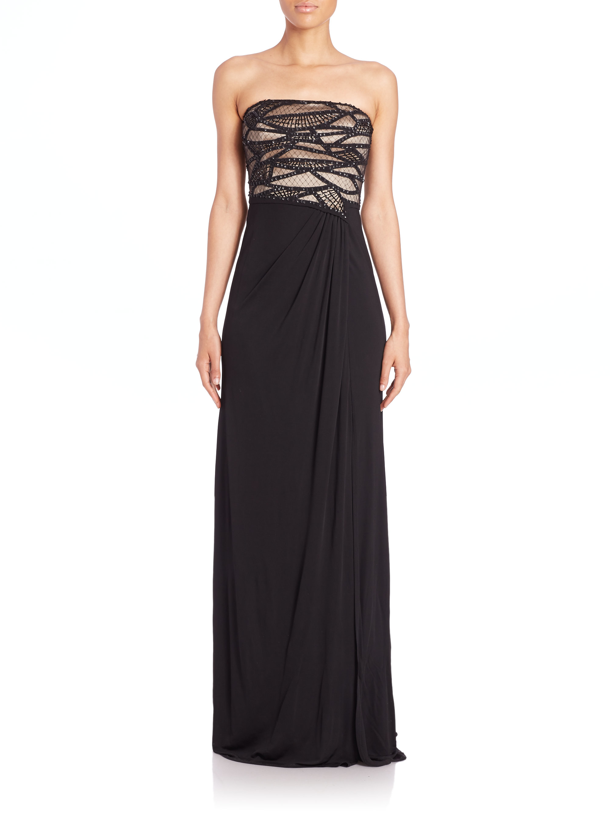 T2b Spotting The Meister Club Wear lyst david meister strapless gown in black T2b Spotting The Meister Club Wear lyst david meister strapless gown in black