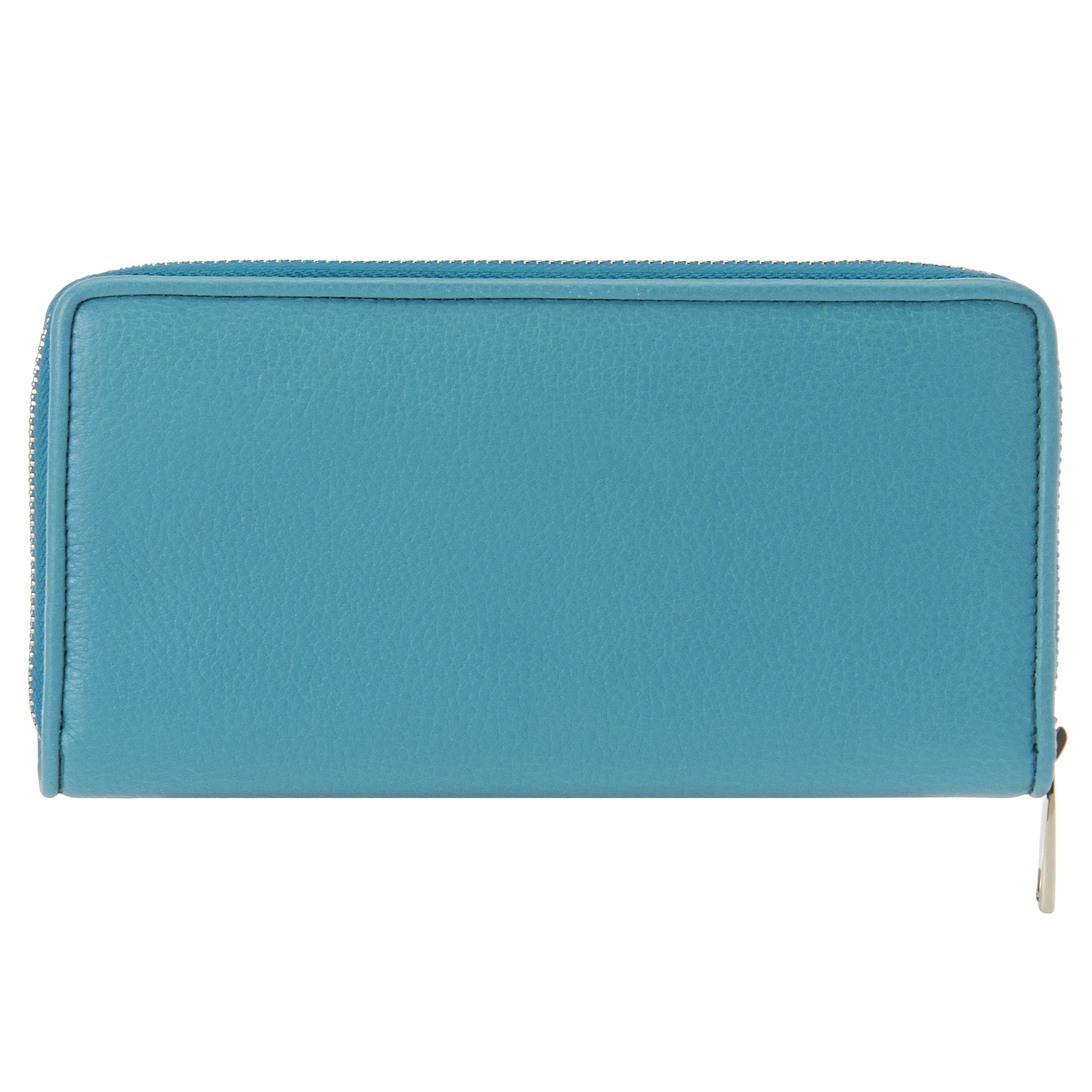 Nine west Mercer Pebbled Leather Zip Around Leather Wallet in Blue | Lyst