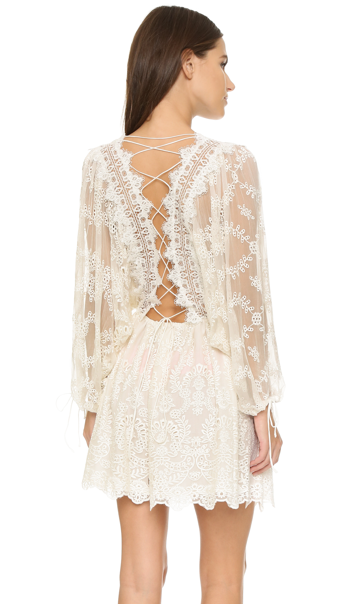 Lyst Zimmermann Alchemy Twine Embroidery Dress In White Gallery
