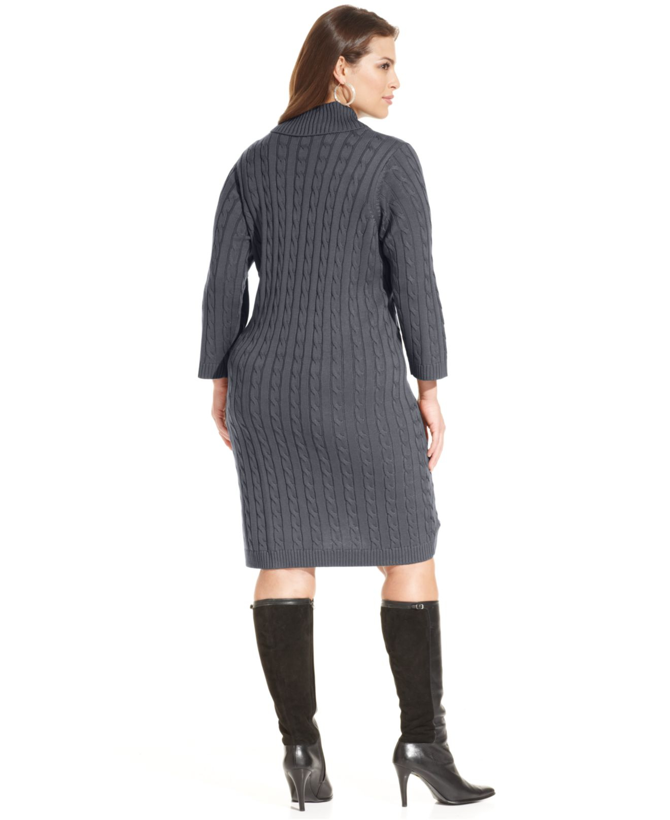 Gray Sweater Dress Plus Size