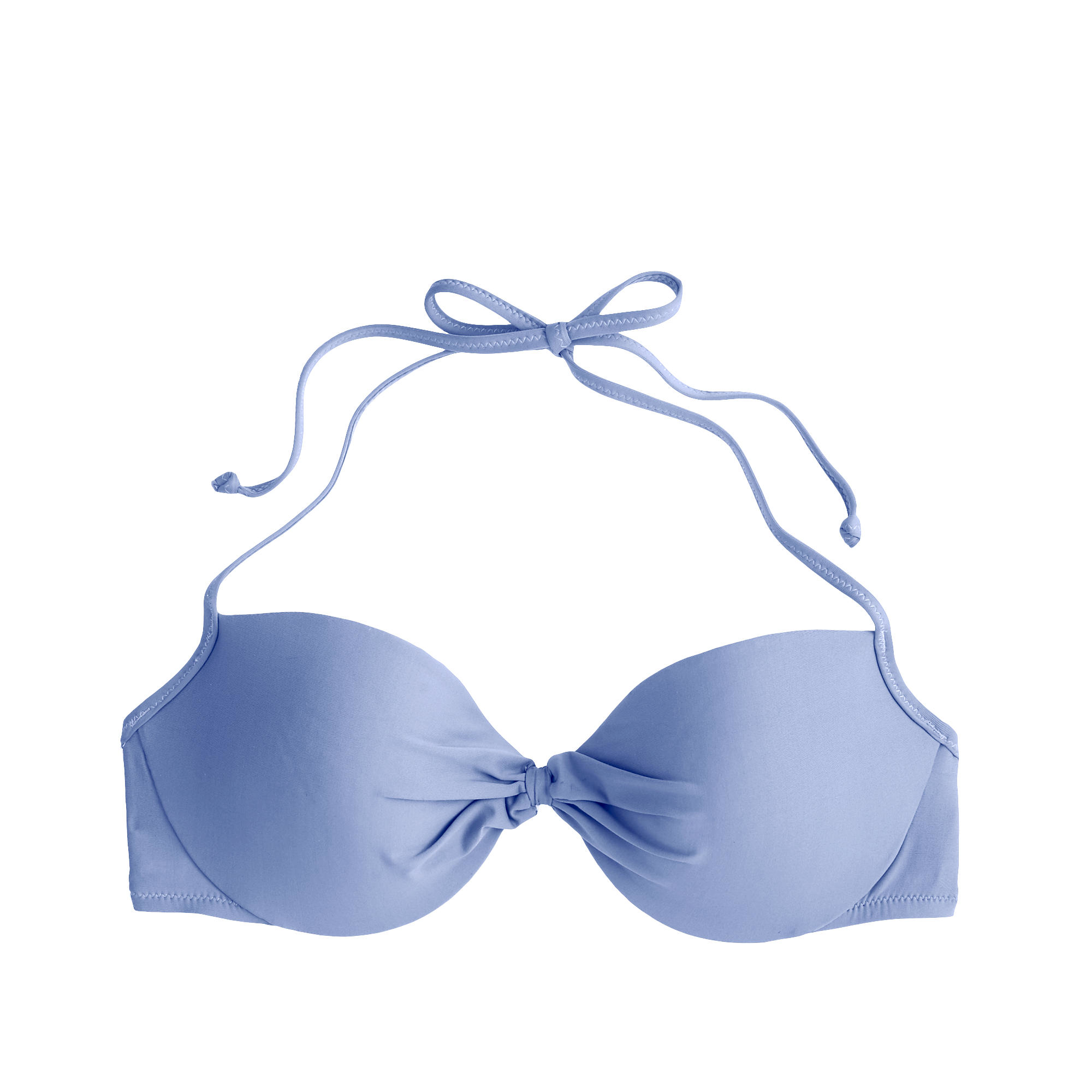 Lyst - J.Crew Dd-cup Gathered Halter Underwire Bikini Top in Blue