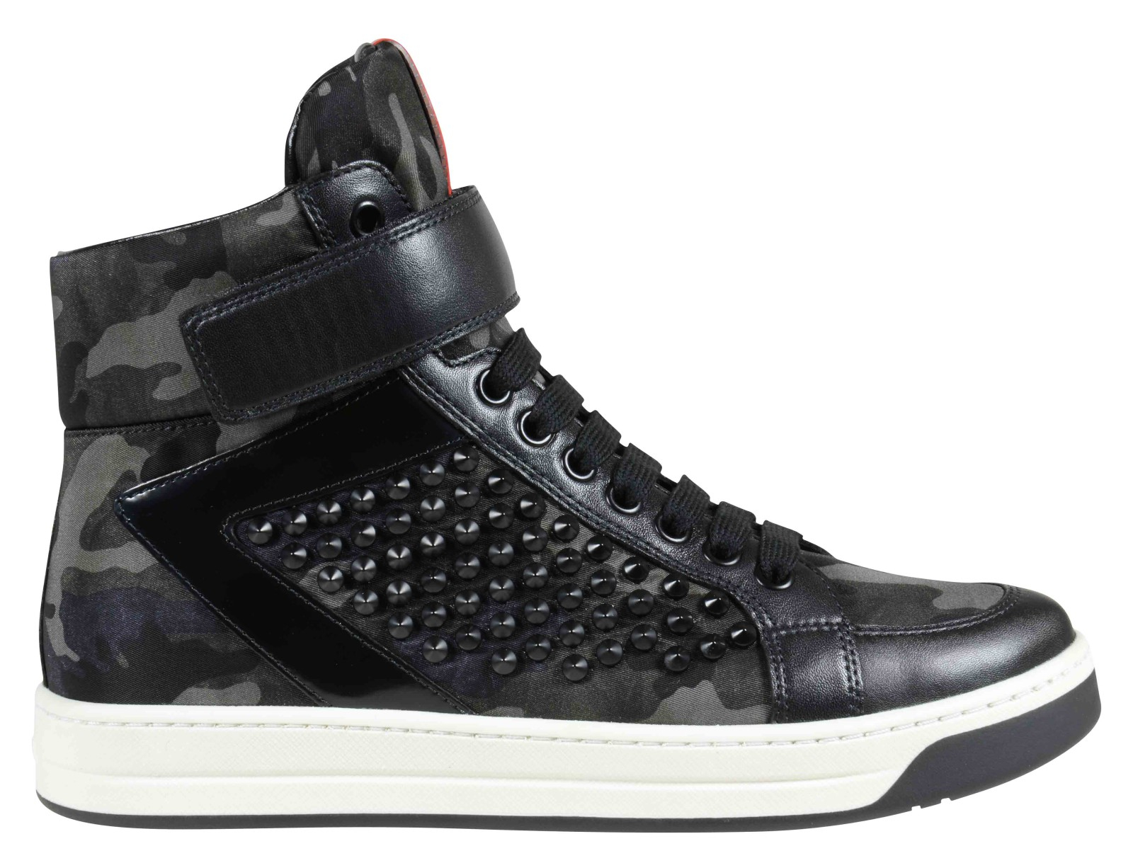 prada camouflage high top sneakers