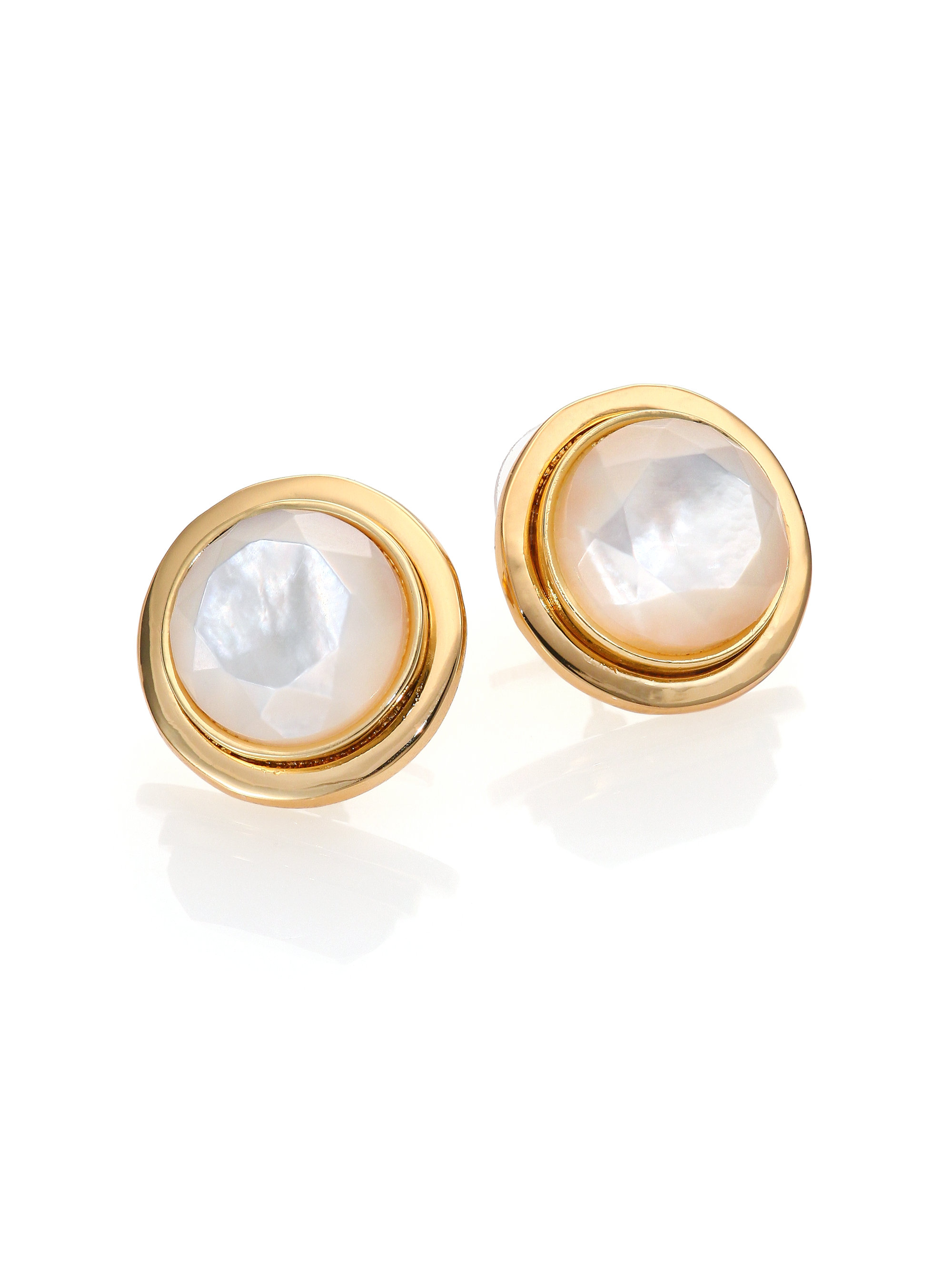 Lyst Kate Spade New York Polish Up Mother Of Pearl Stud Earrings Gallery