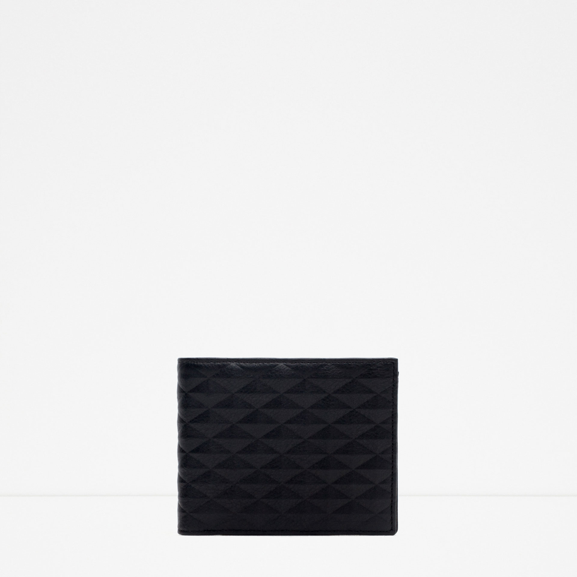 Zara Quilted Wallet Quilted Wallet in Black for Men Lyst