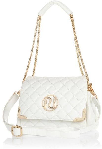 River Island White Quilted Underarm Bag in White | Lyst