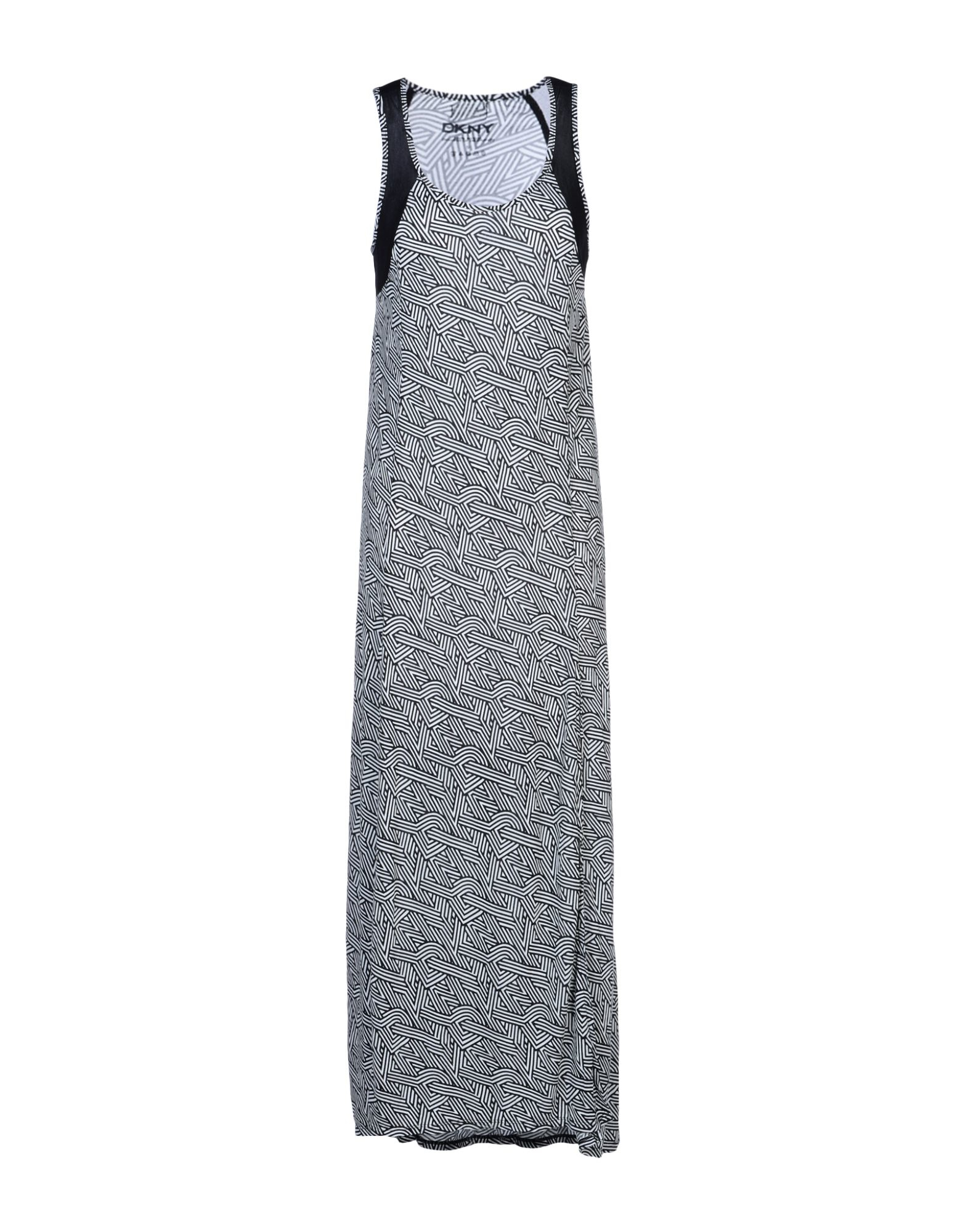 Dkny 3/4 Length Dress in Gray (White) | Lyst