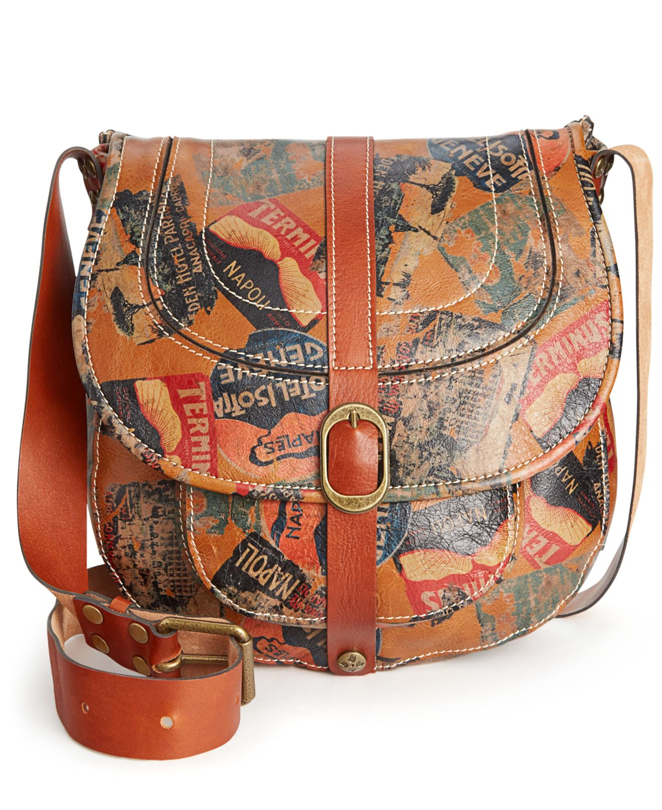 patricia nash tooled barcelona saddle bag