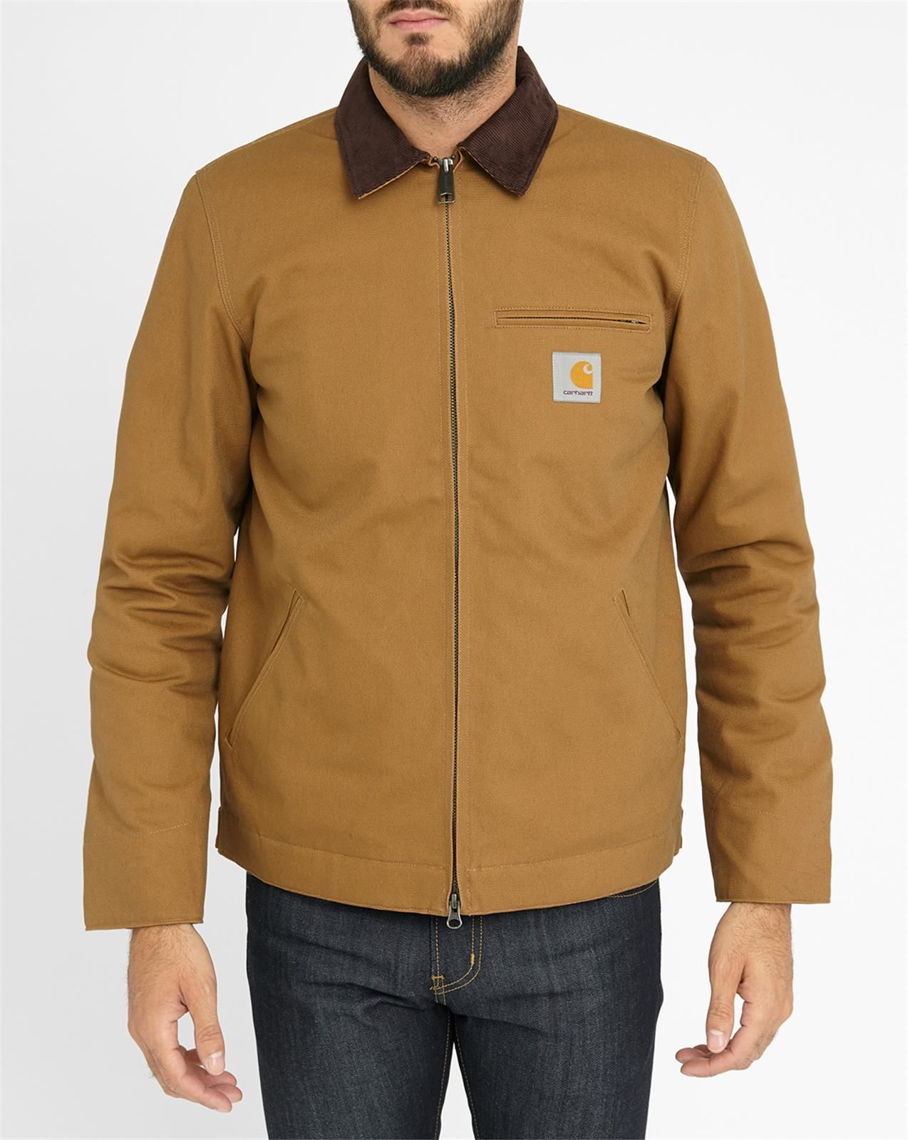 Carhartt Brown Detroit Corduroy Collar Jacket in Brown for Men | Lyst