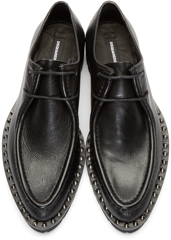 mens black leather creepers